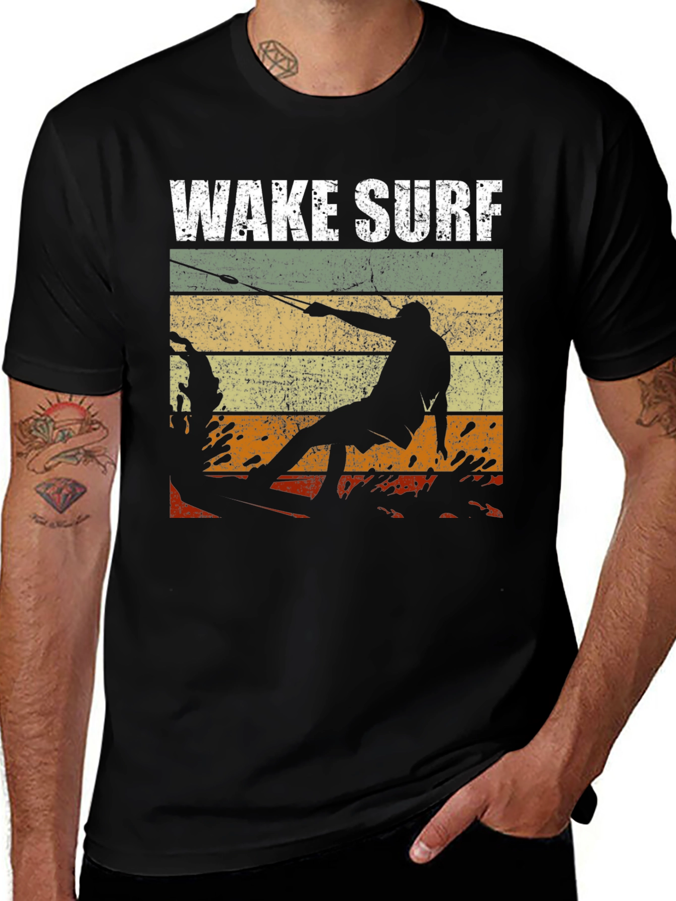 Variant 24 of Wake Surf Retro Graphic T-Shirt