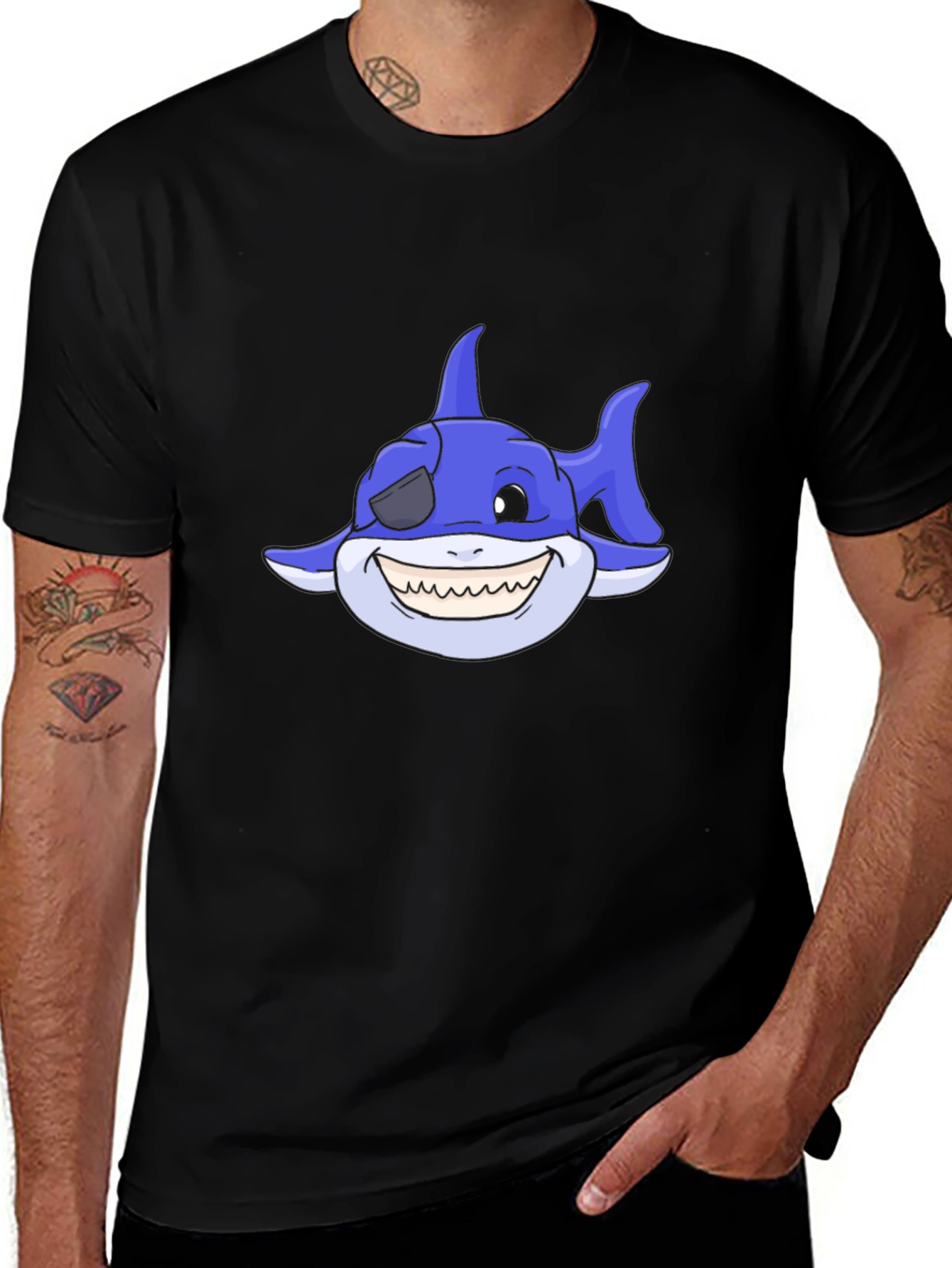 Variant 21 of Cartoon Shark T-Shirt - Pirate Shark Tee