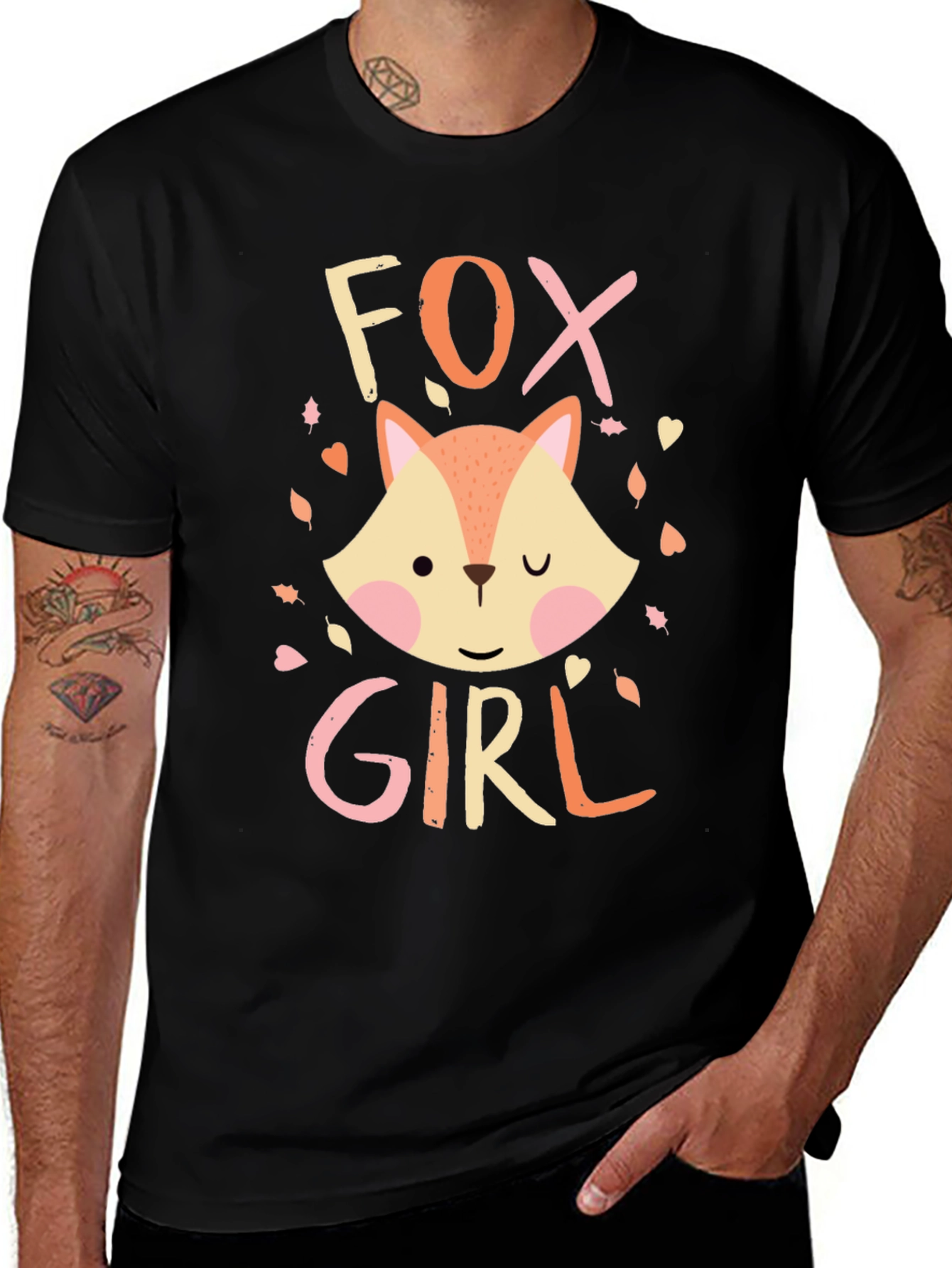 Variant 28 of Fox Girl Graphic T-Shirt - Cute Animal Tee
