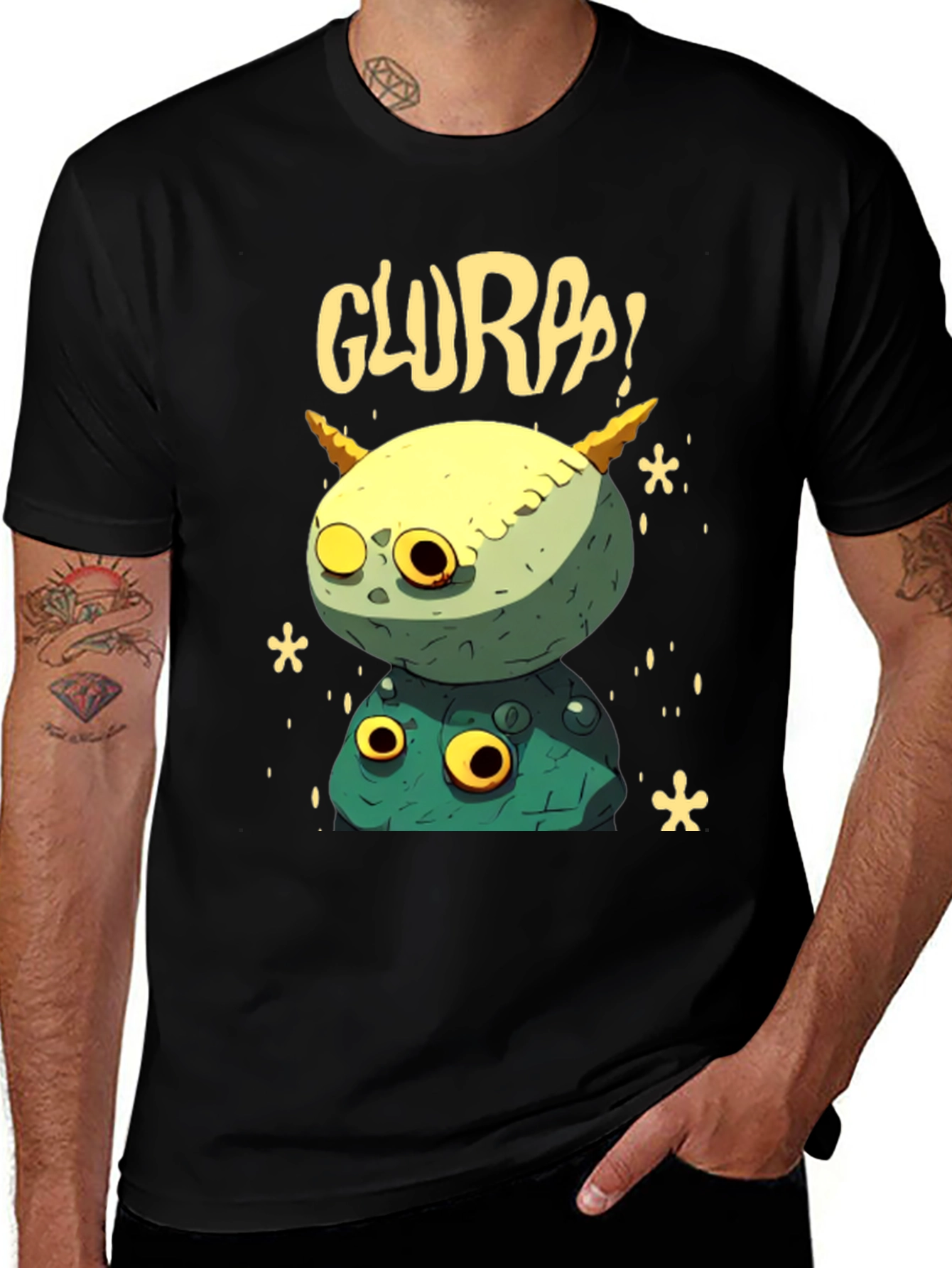 Variant 23 of Glurpp! Monster Stack T-Shirt - Funky Graphic Tee