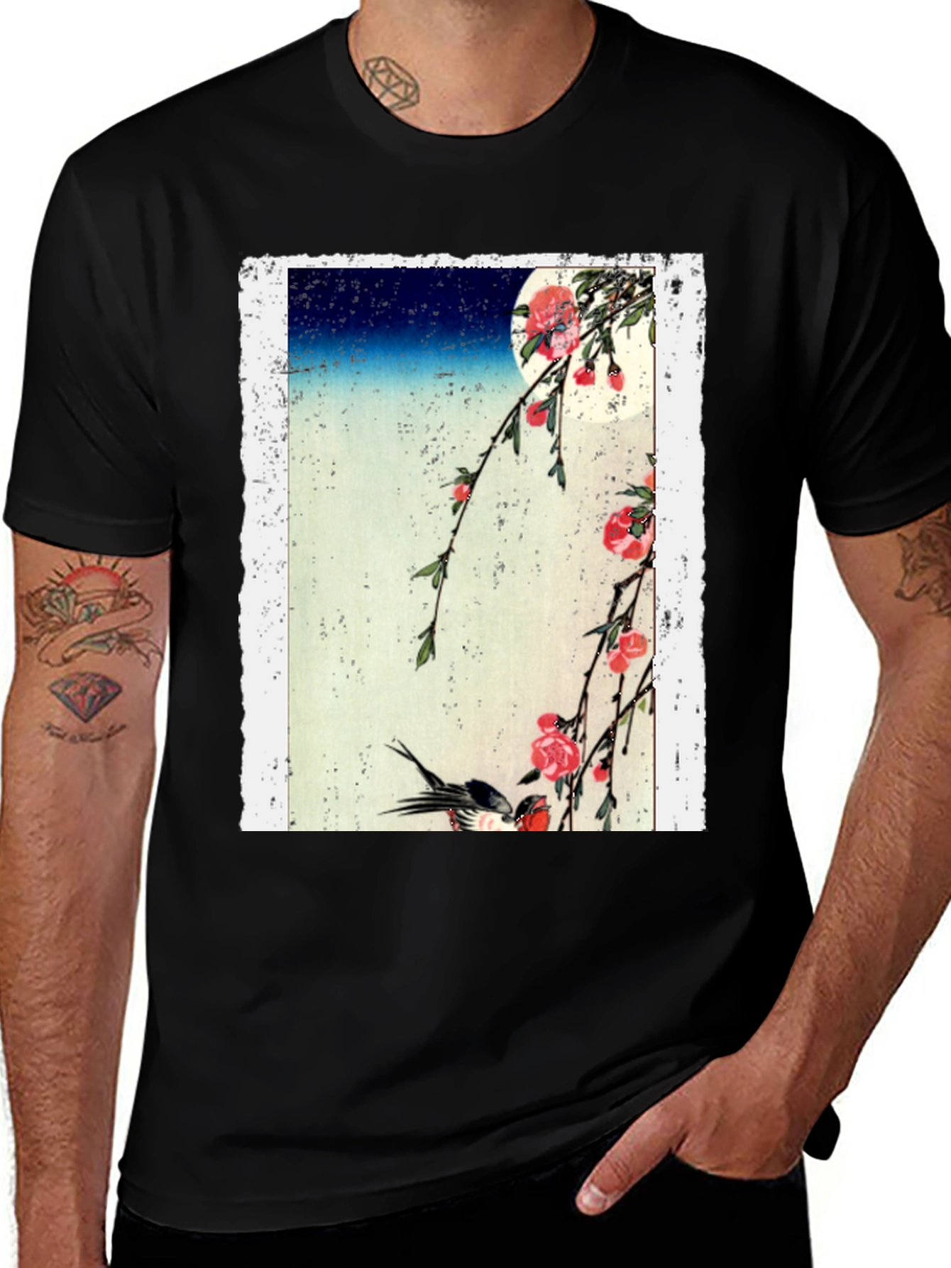 Variant 17 of Vintage Floral Bird T-Shirt