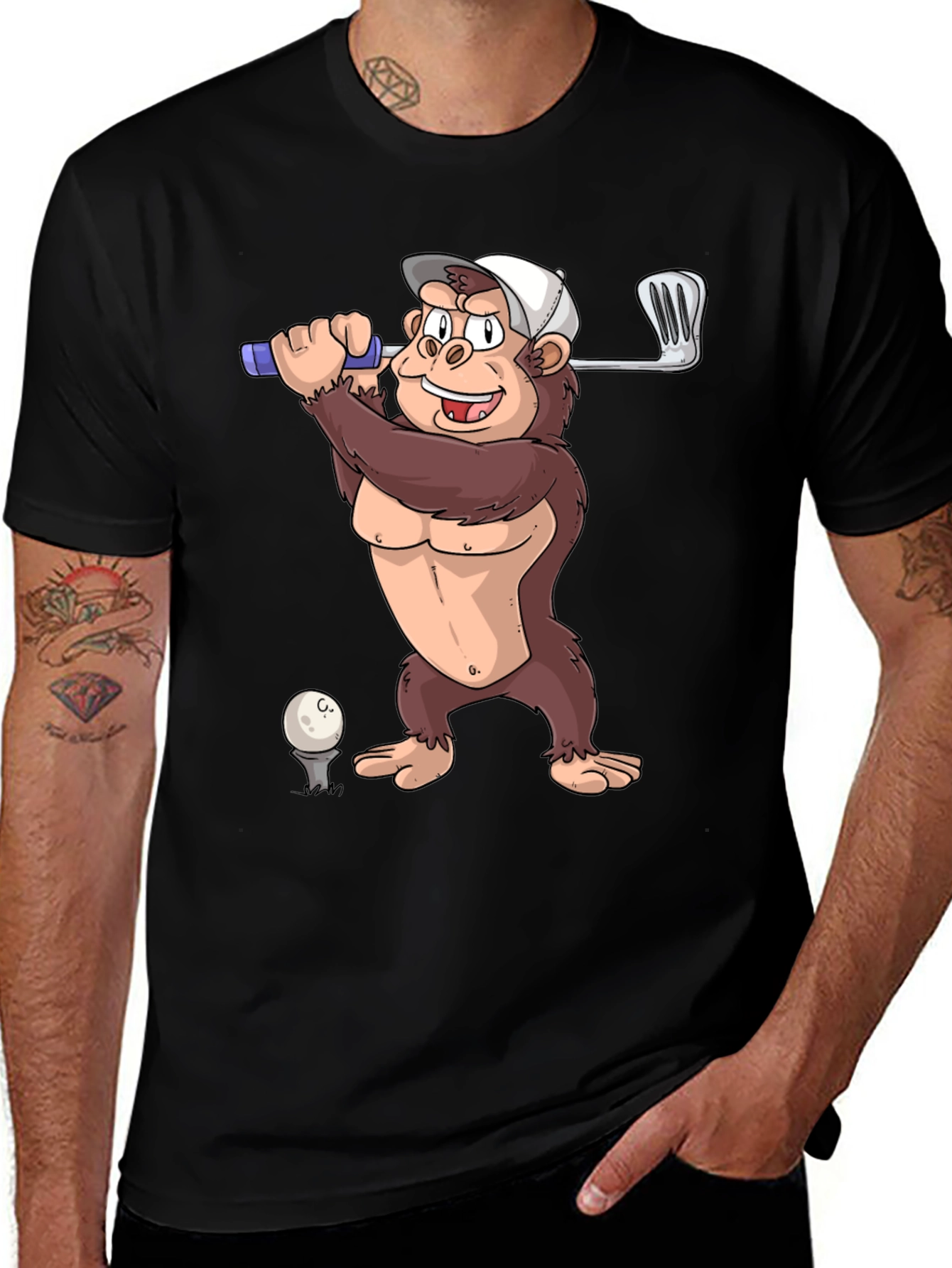 Variant 9 of Funny Monkey Golf T-Shirt