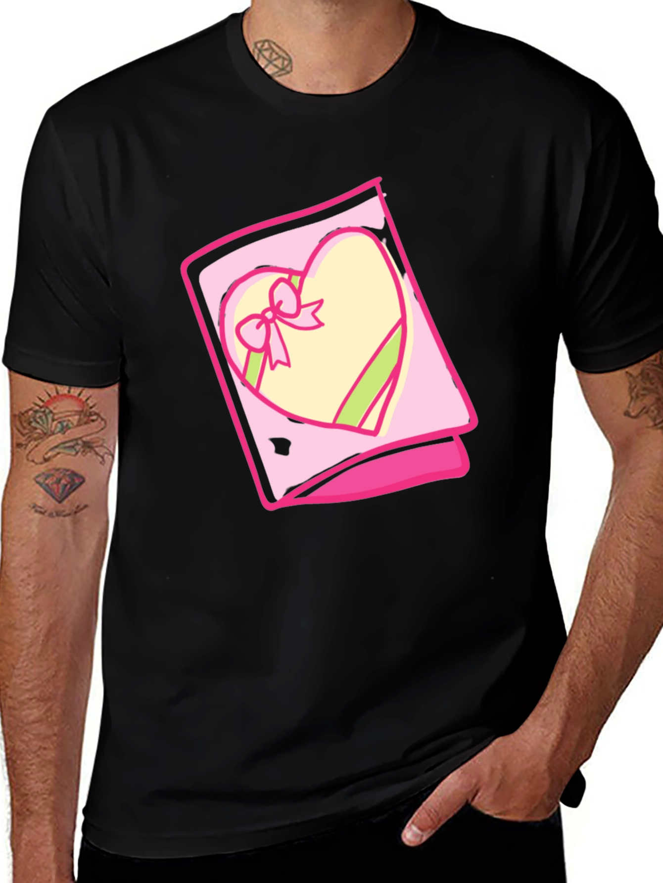 Variant 5 of Heart Box Graphic Tee - Valentine's Day Gift Shirt