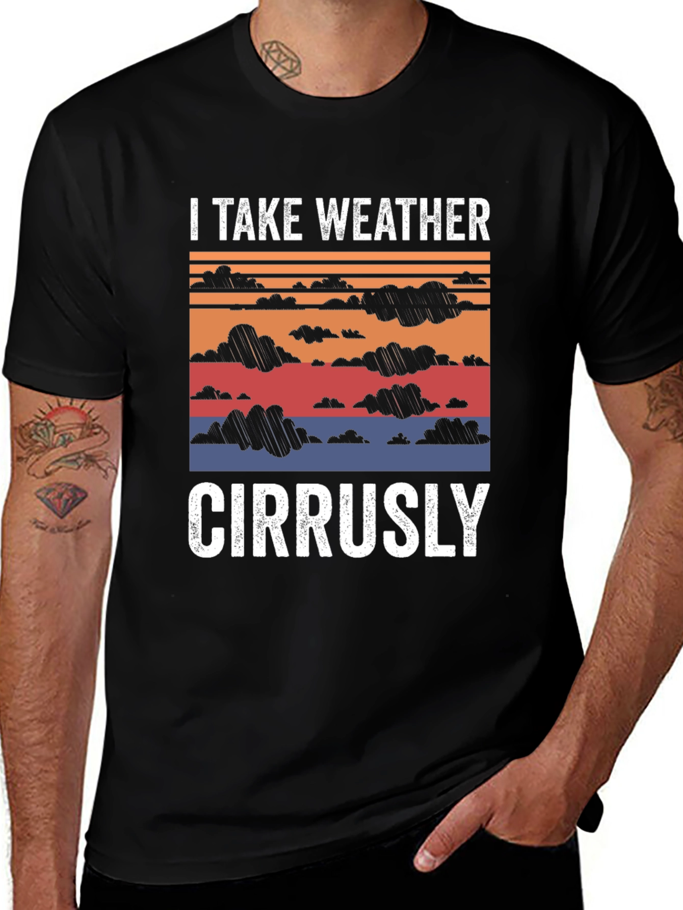 Variant 26 of Weather Pun T-Shirt - Cirrusly Funny Tee