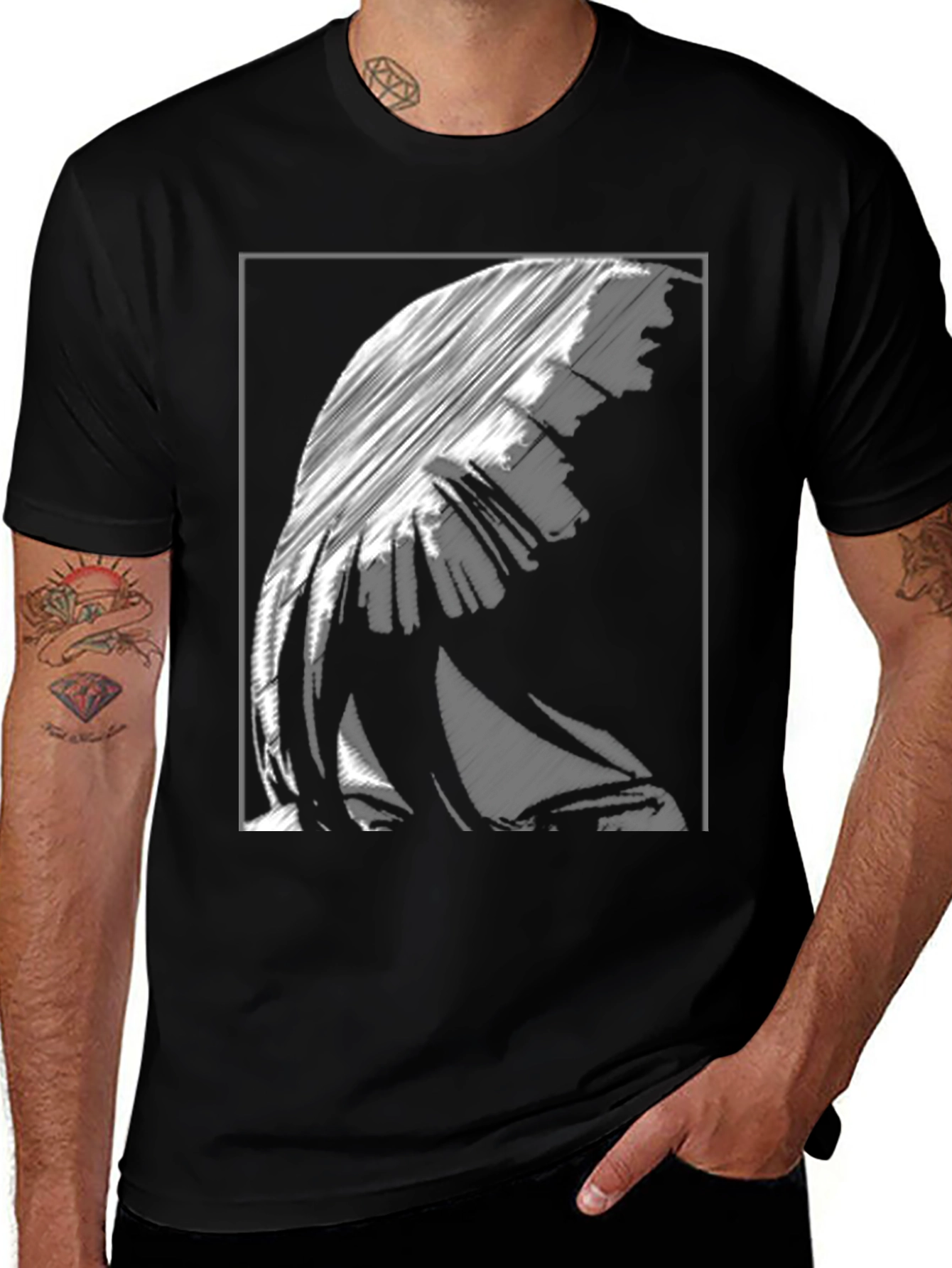 Variant 25 of Graphic Print Black T-Shirt