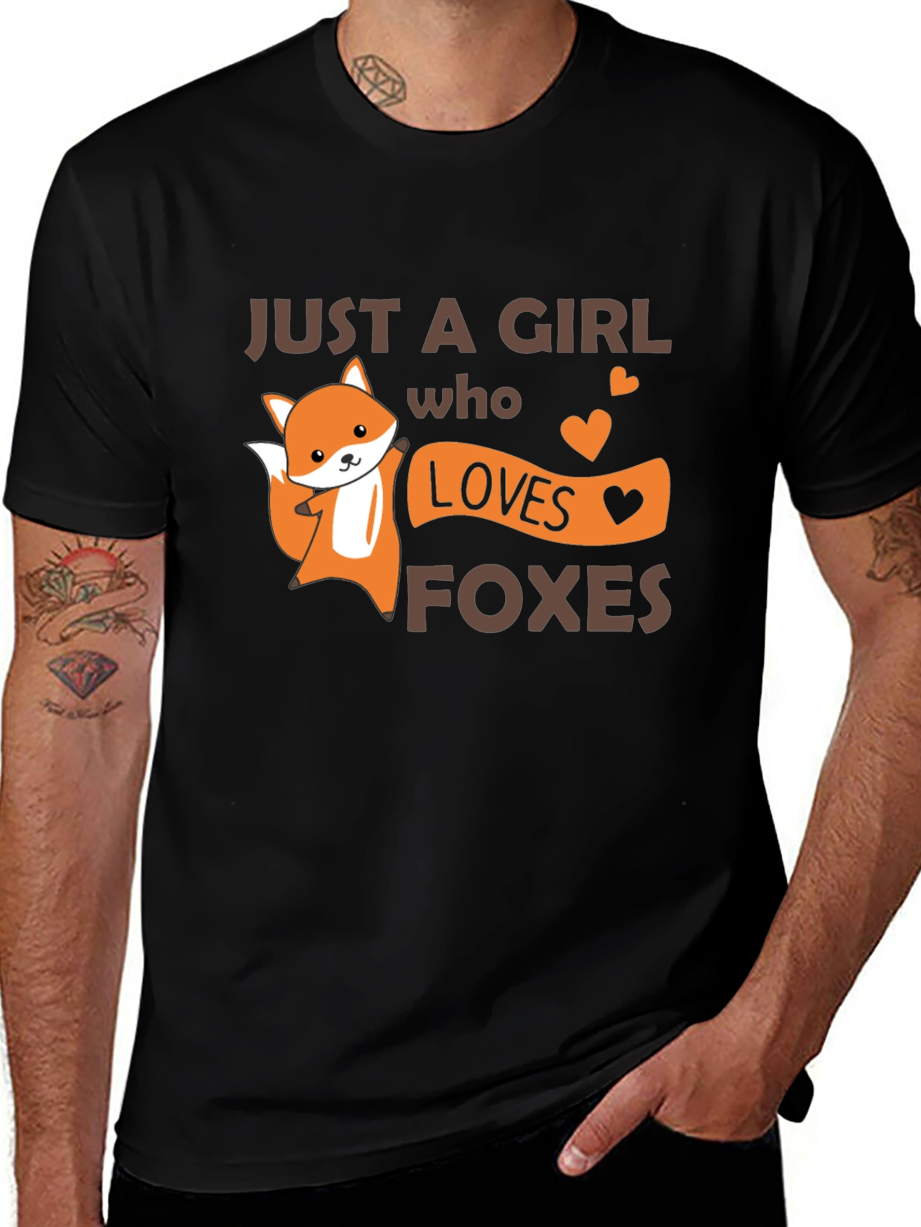 Variant 11 of Cute Fox Girl Loves Foxes T-Shirt