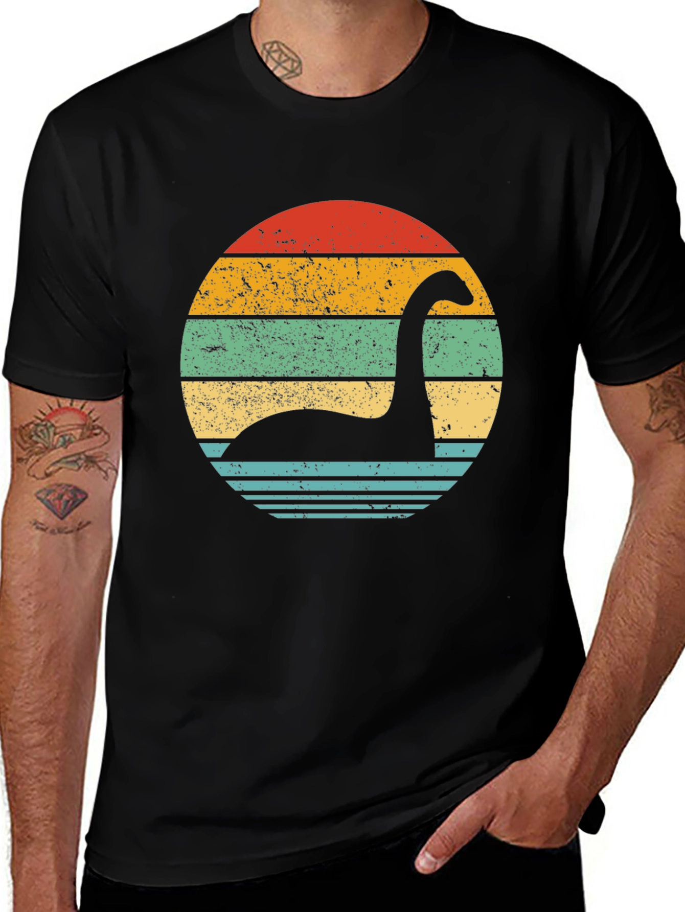 Variant 7 of Retro Loch Ness Monster Graphic Tee