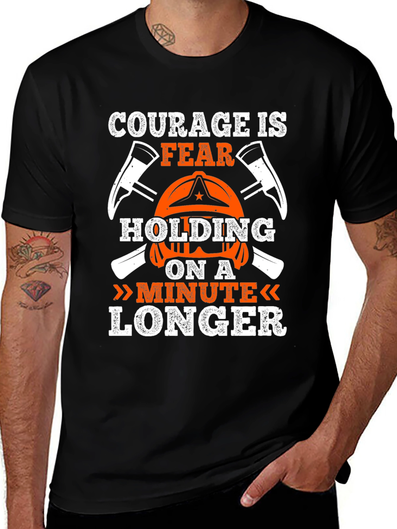 Variant 6 of Courage Firefighter Graphic Tee