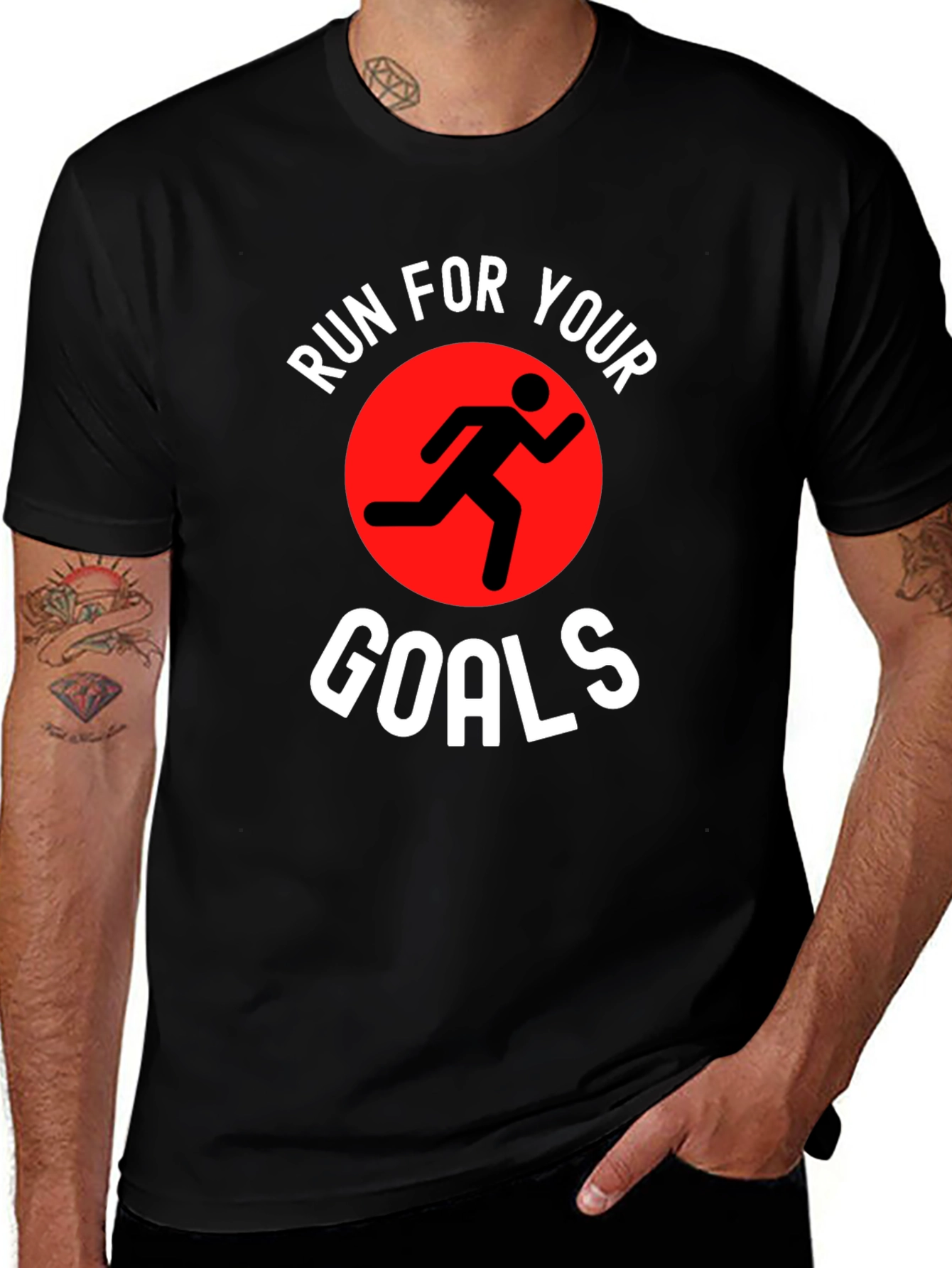 Variant 17 of Run For Your Goals Graphic T-Shirt - Motivational Tee