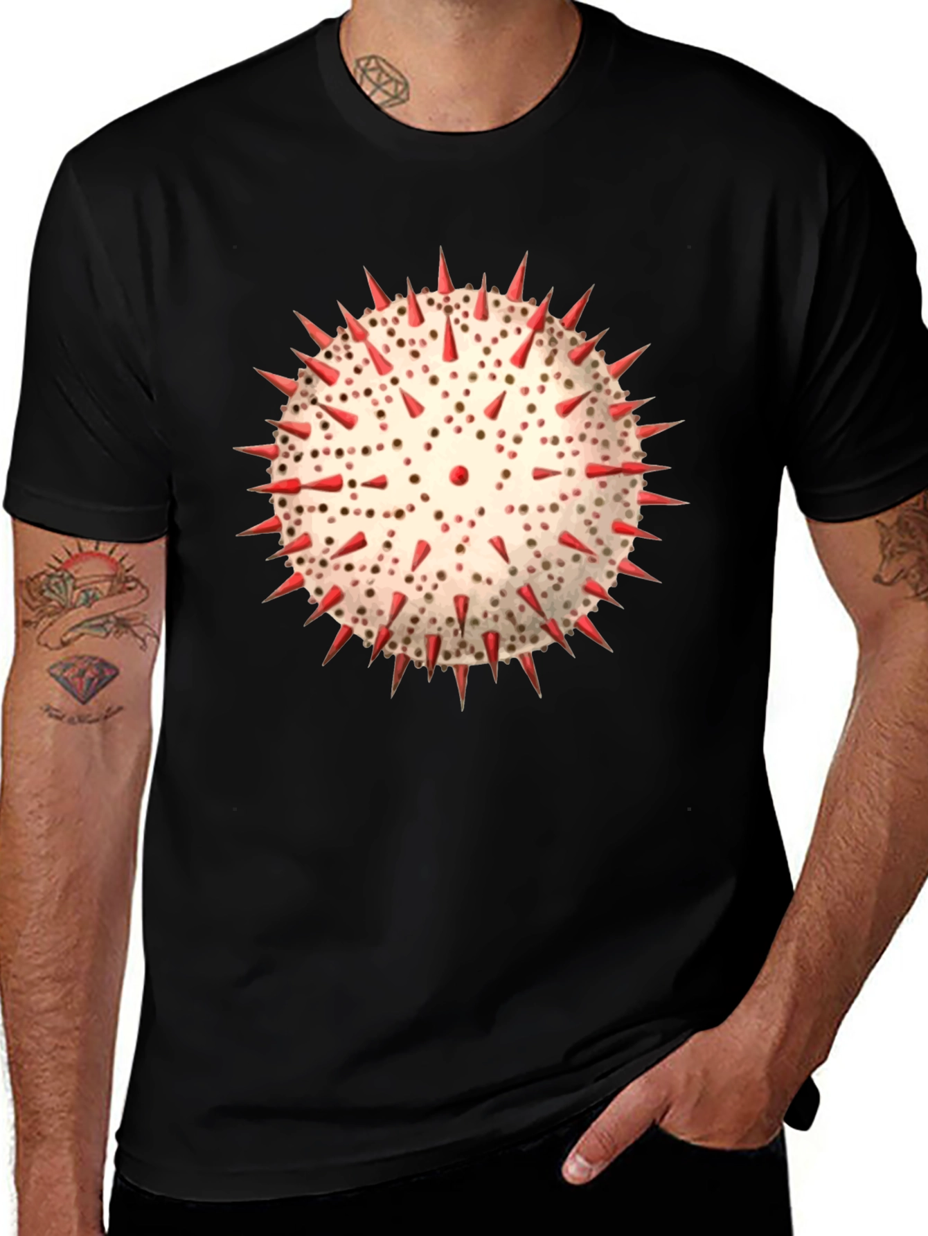 Variant 16 of Spiky Sphere Graphic T-Shirt - Unique Design