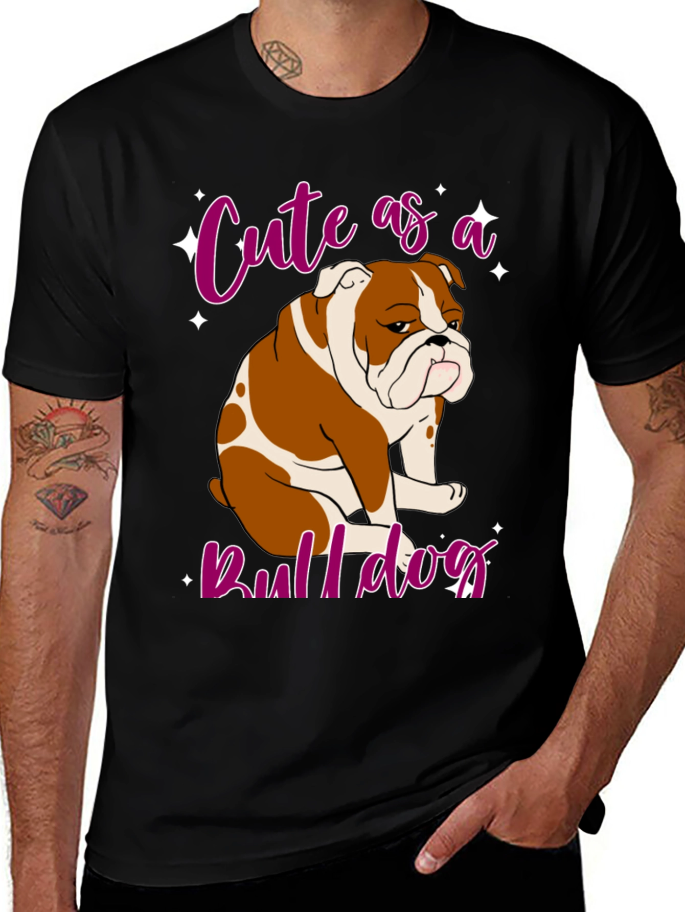 Variant 20 of Cute Bulldog Graphic T-Shirt