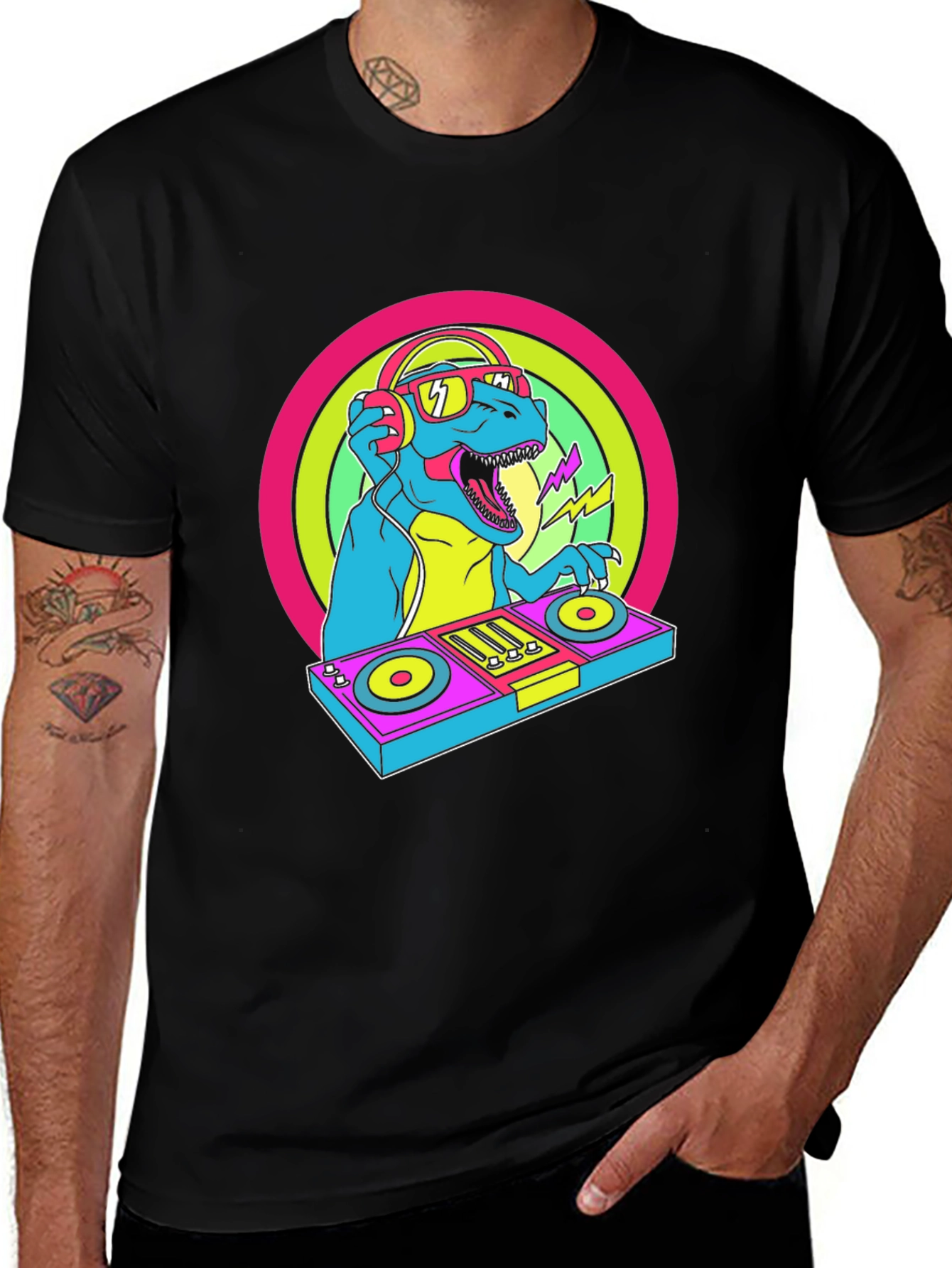 Variant 13 of DJ Dinosaur Graphic Tee