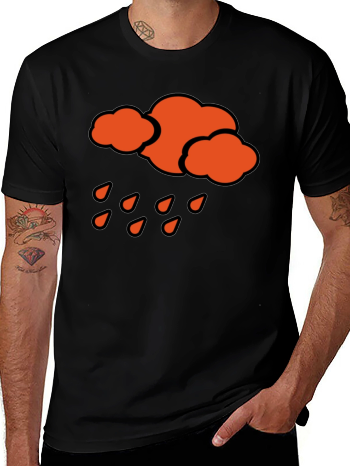 Variant 26 of Rainy Day Cloud Graphic T-Shirt