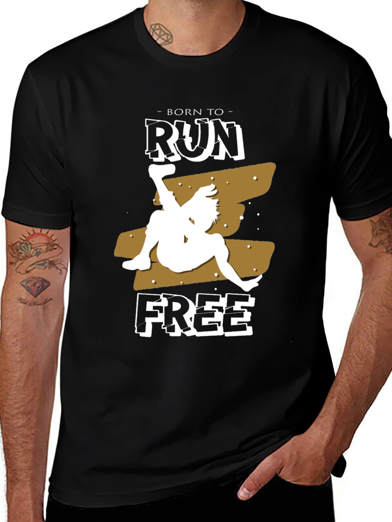 Variant 19 of Born to Run Free T-Shirt - Graphic Tee