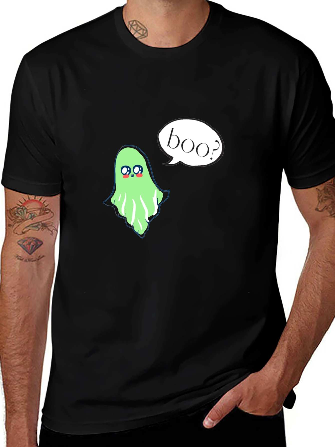 Variant 20 of Boo Ghost Graphic T-Shirt - Spooky & Fun