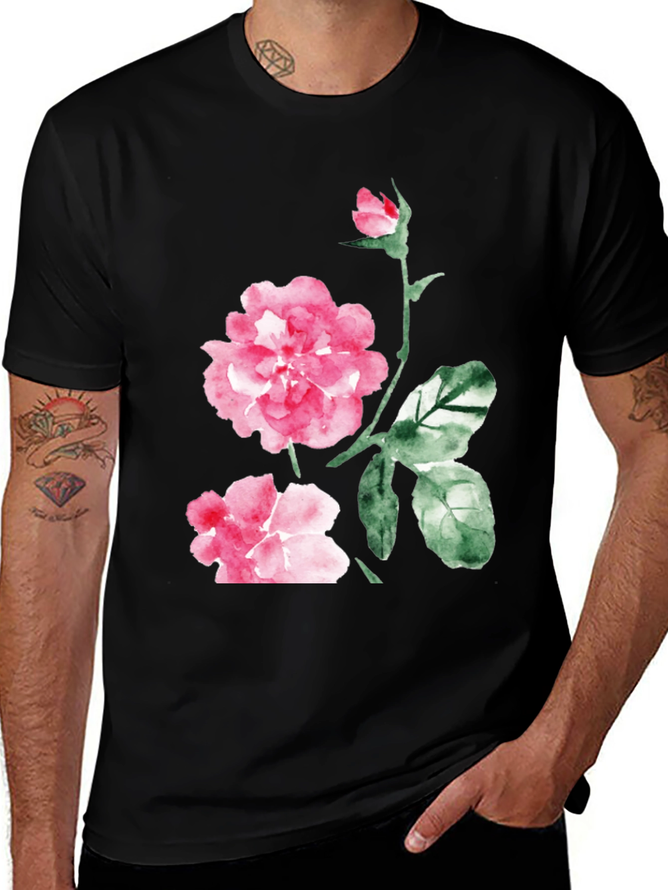 Floral Print T-Shirt - Stylish Cotton Tee