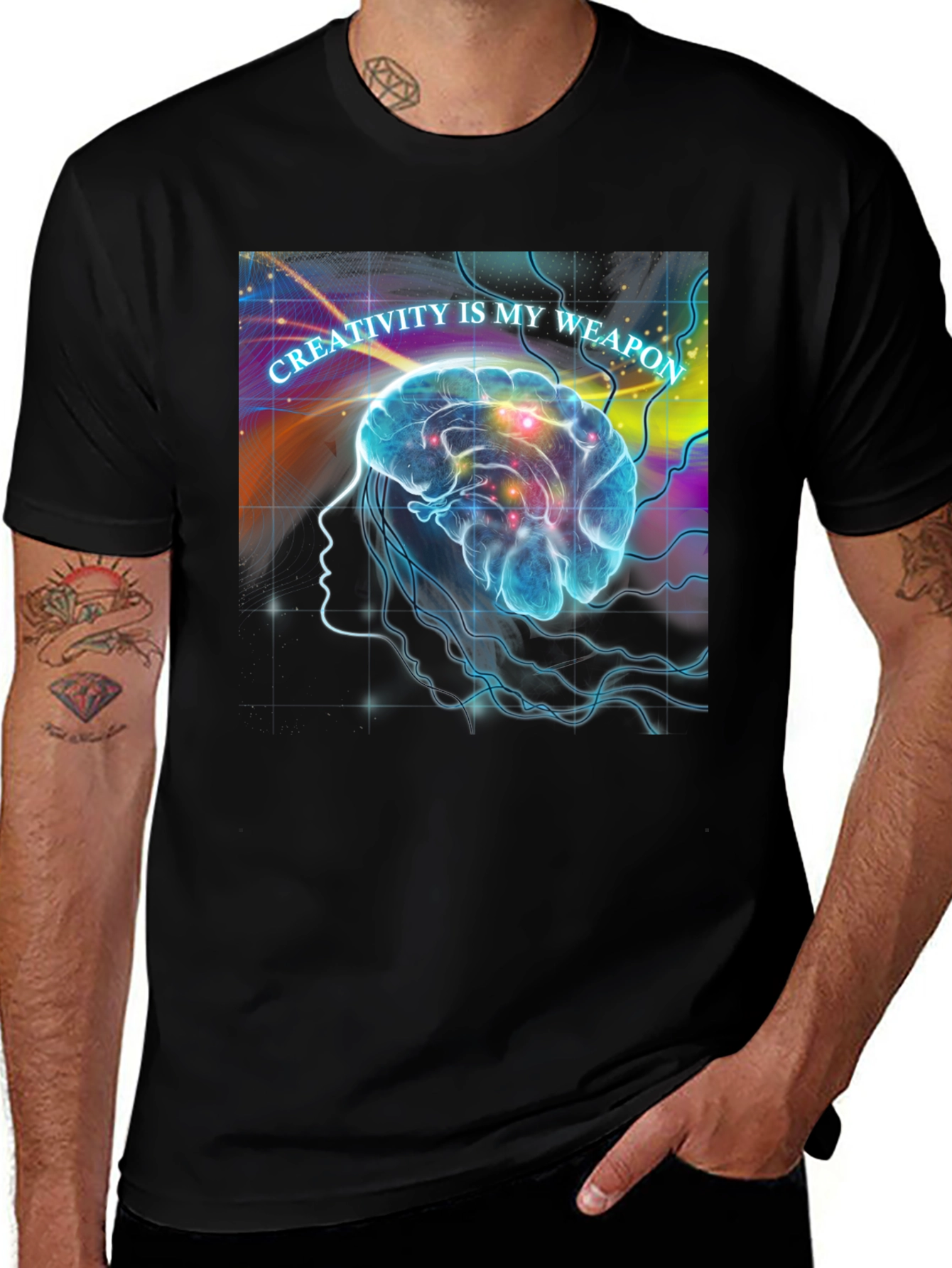 Variant 2 of Creativity is My Weapon T-Shirt - Brain Power