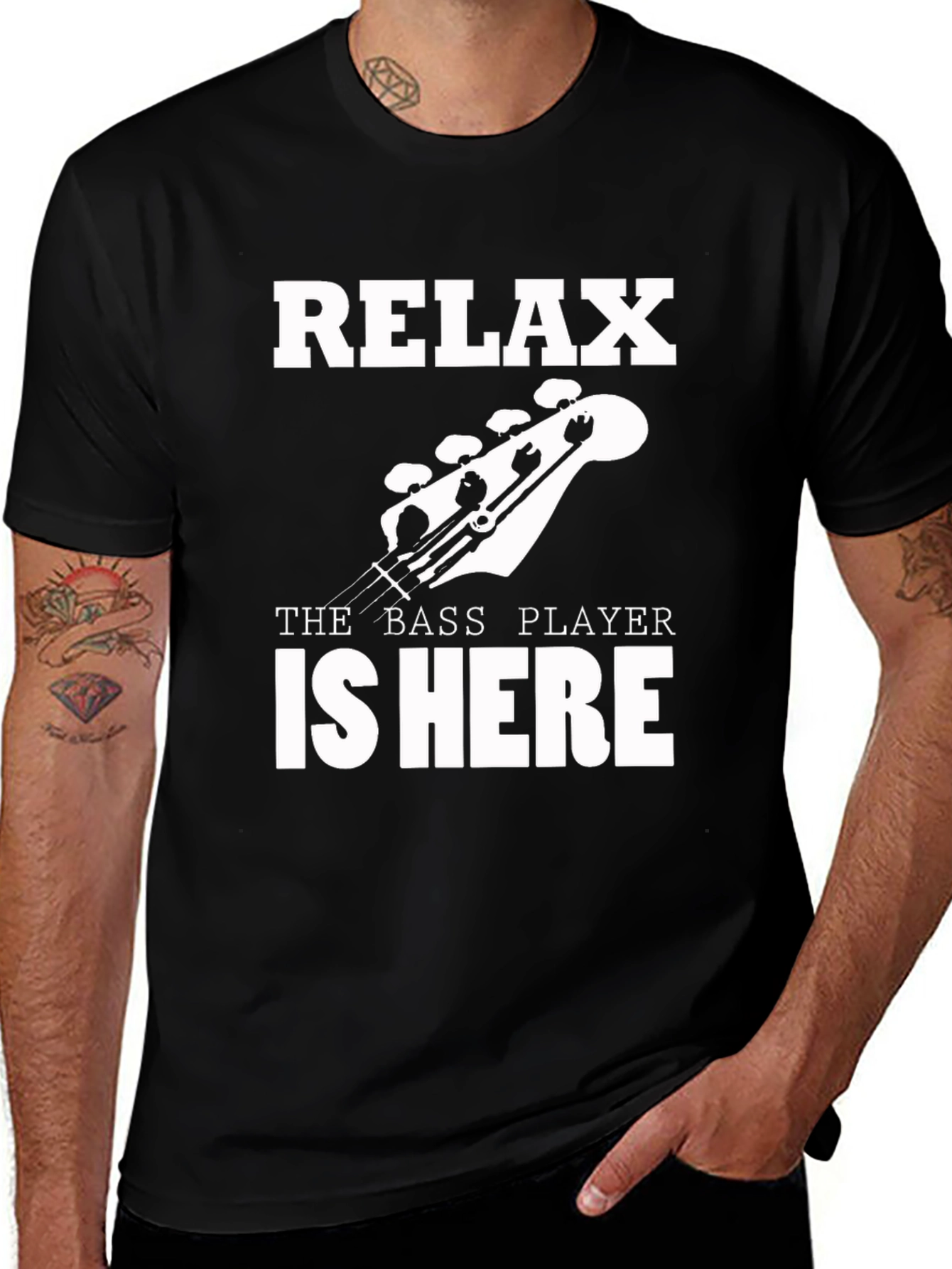 Relax Bass Player T-Shirt - Musician Gift