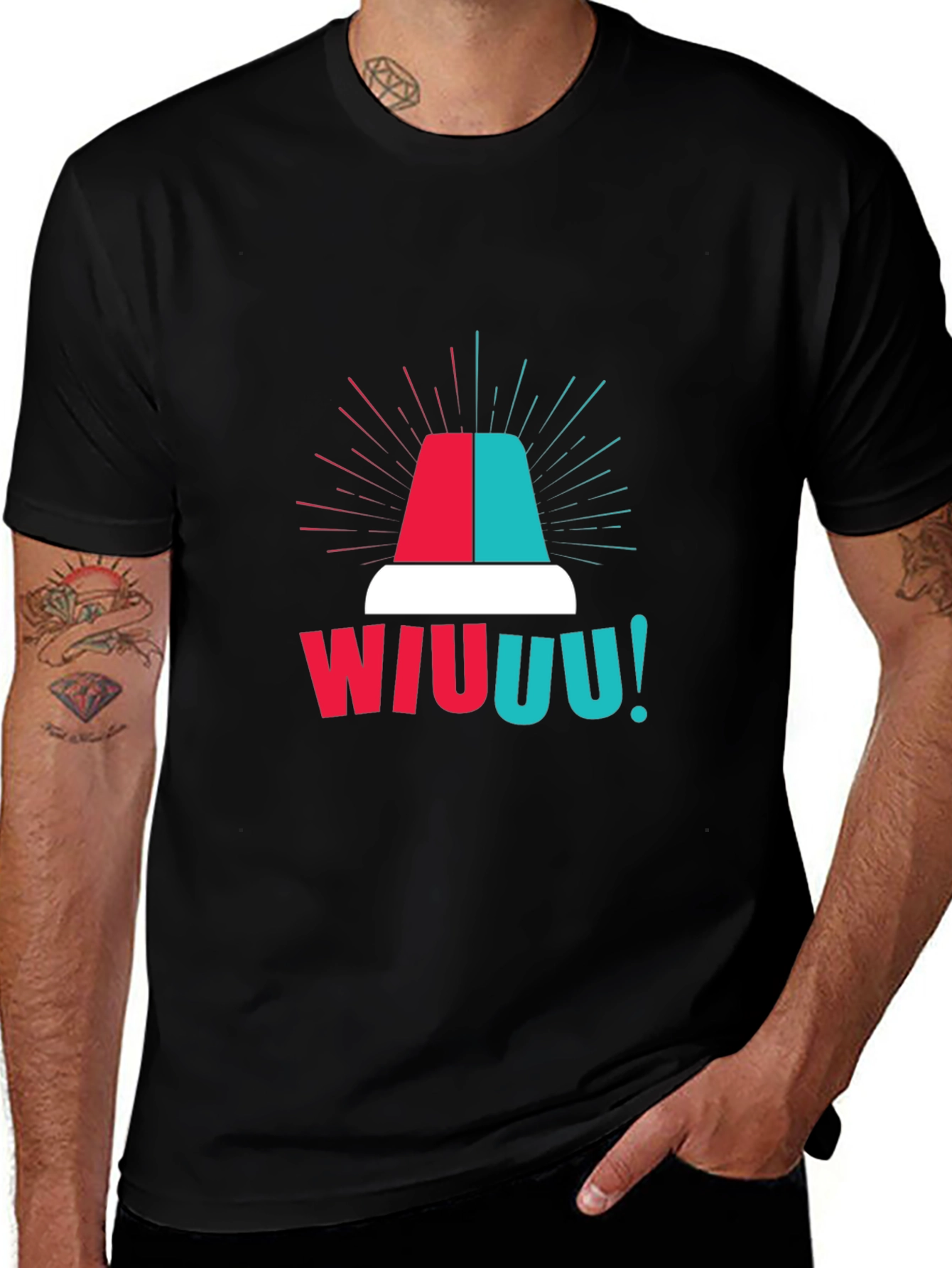 Variant 19 of WIUUU! Siren T-Shirt - Emergency Vehicle Graphic Tee