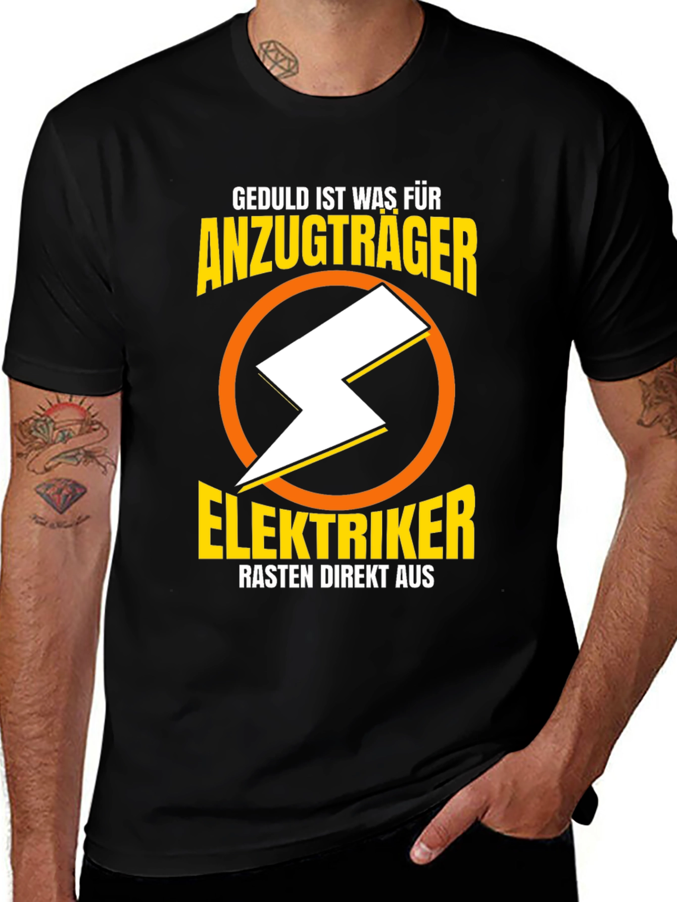 Elektriker Humor T-Shirt - Anzugtrager Rasten Direkt Aus