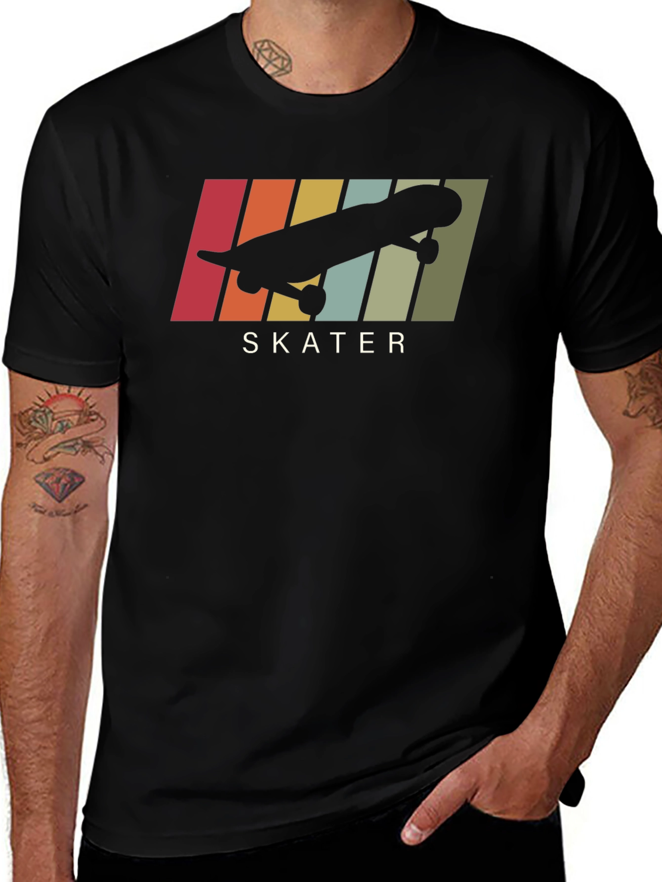 Variant 8 of Retro Skater Graphic Tee - Cool Skateboard Design