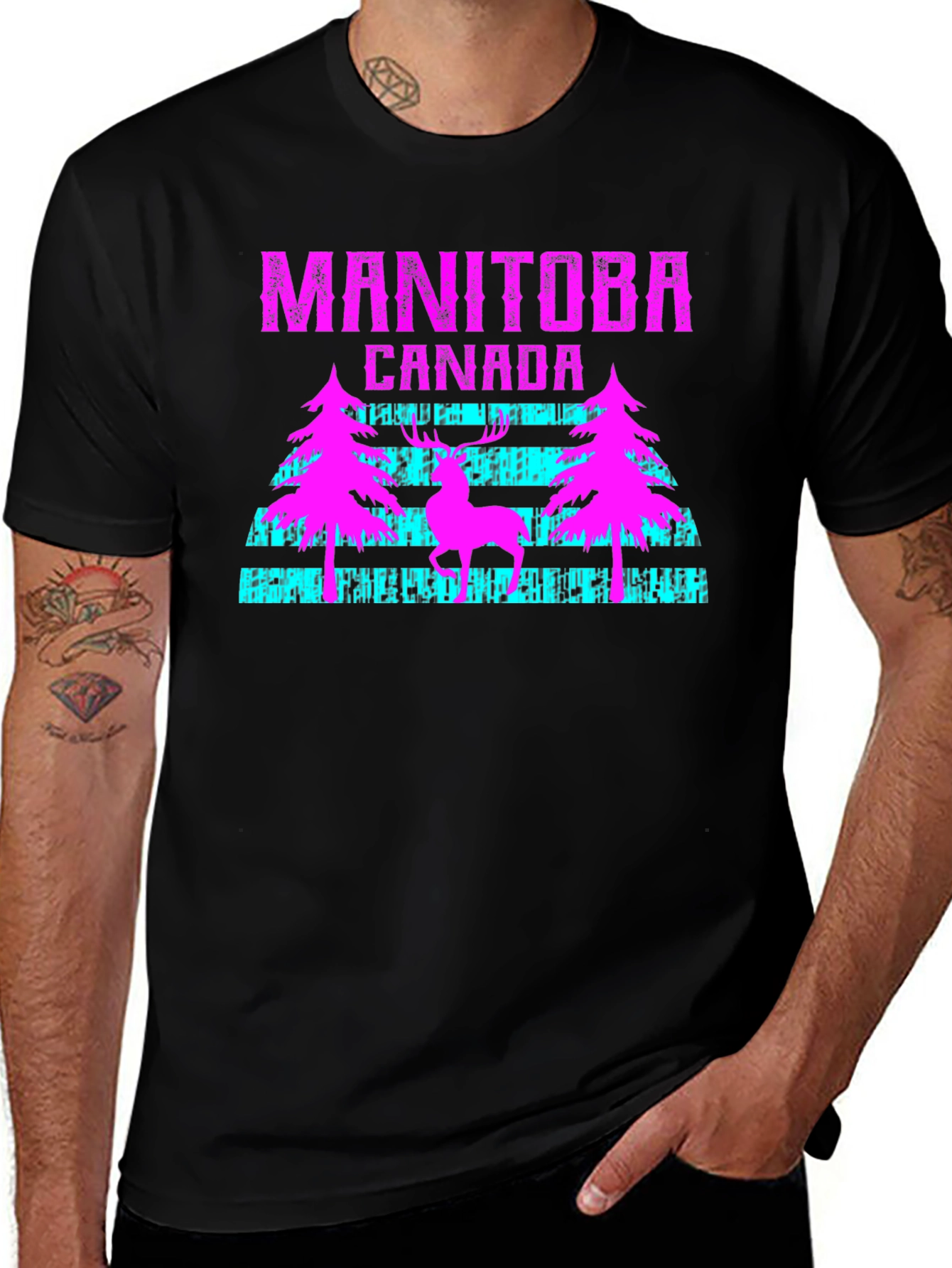 Manitoba Canada Deer Graphic Tee