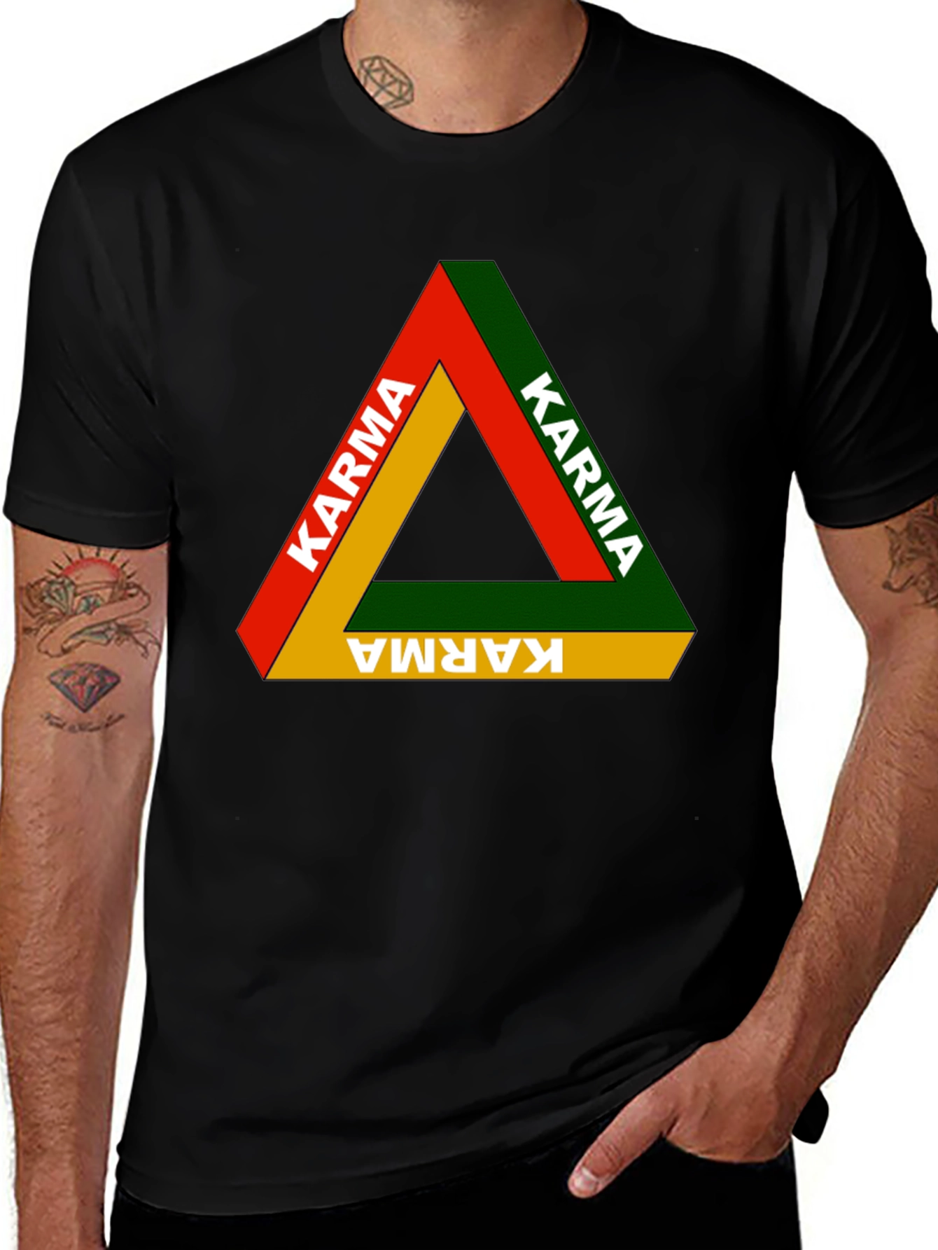 Variant 18 of Karma T-Shirt - Impossible Triangle Design - Unique Style