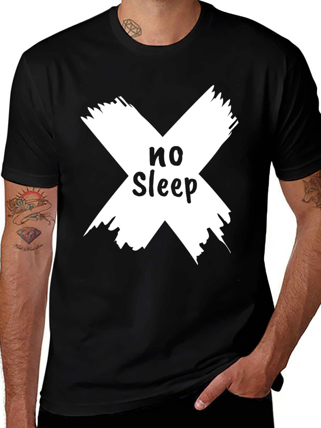 Variant 7 of No Sleep Graphic T-Shirt - Black