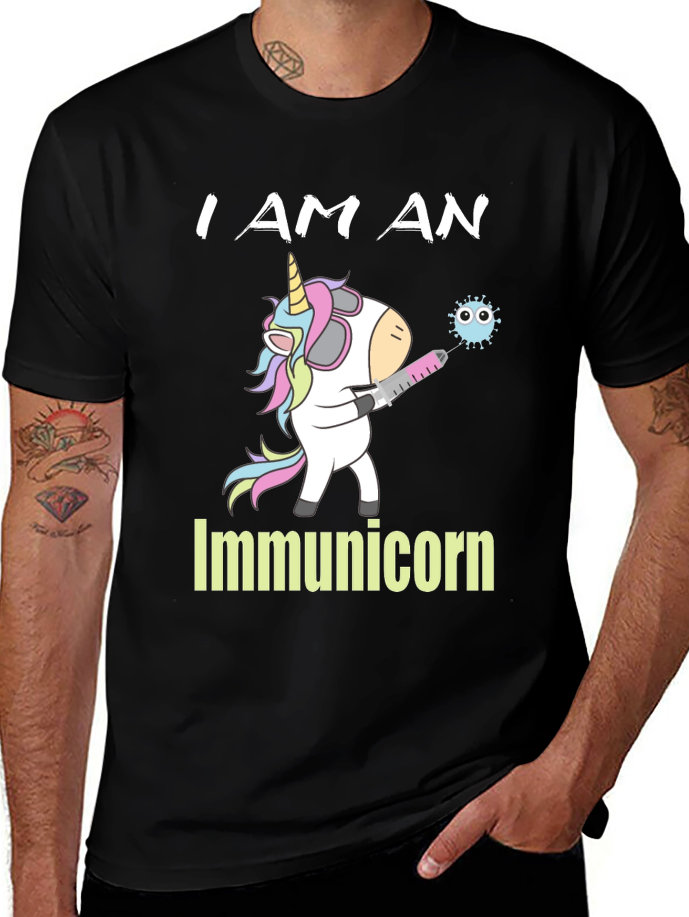 Variant 24 of Immunicorn T-Shirt: Unicorn Vaccine Tee