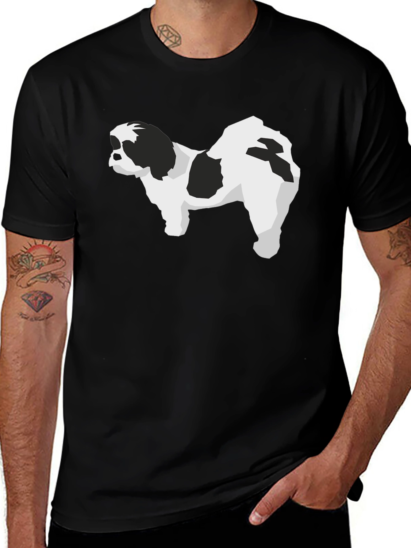 Variant 5 of Dog Graphic T-Shirt - Unisex Black Tee