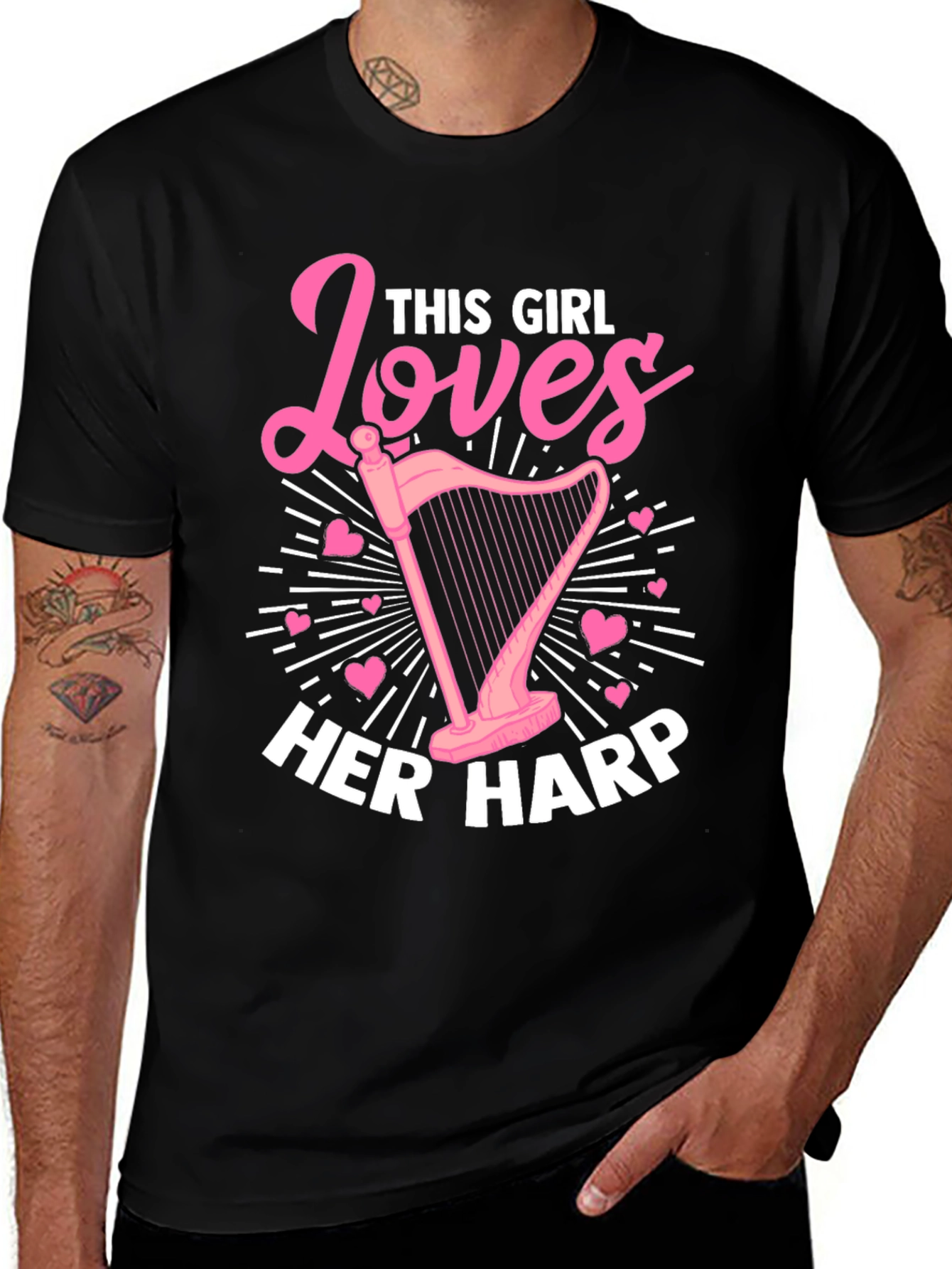 Variant 15 of This Girl Loves Her Harp T-Shirt