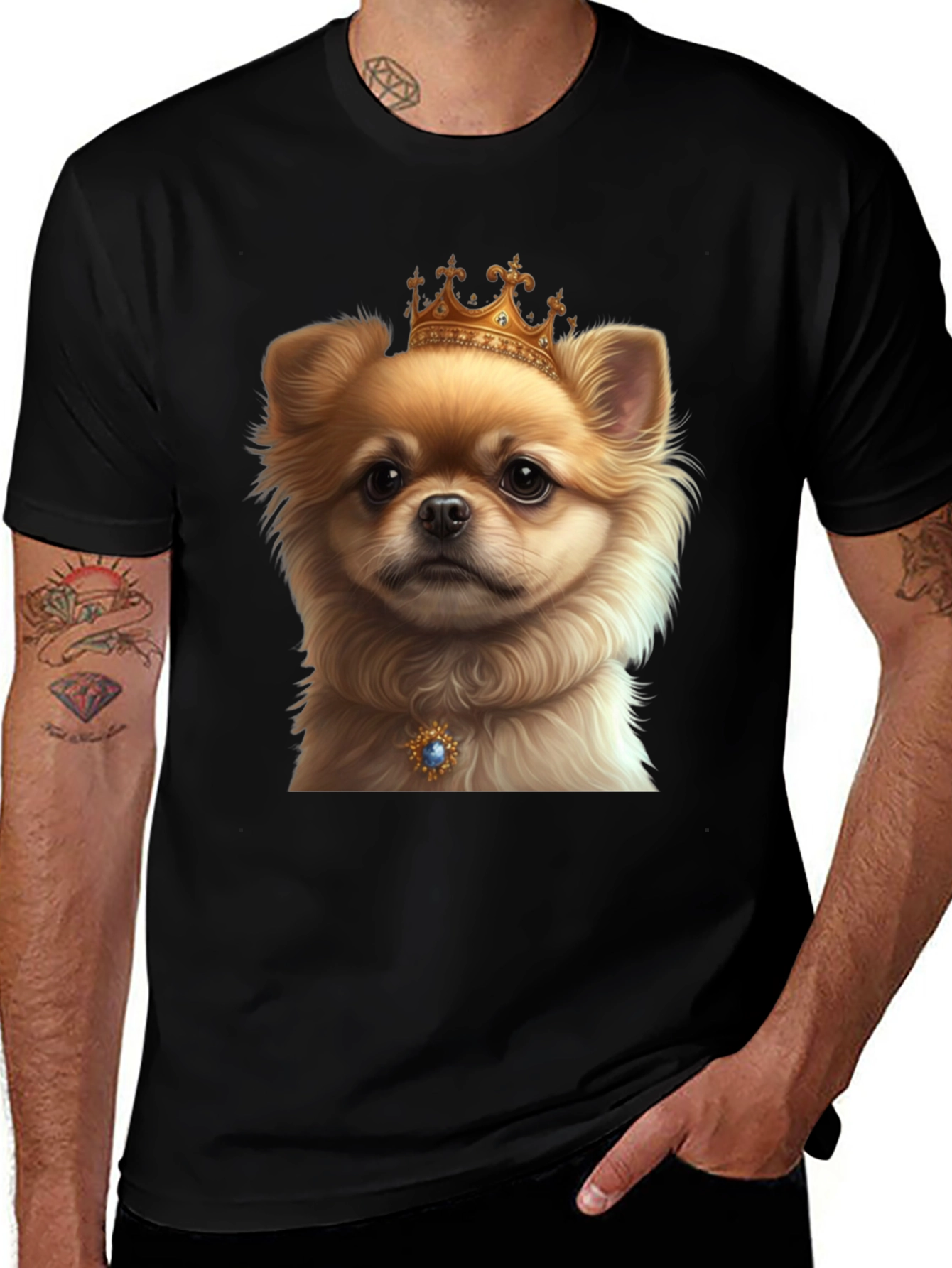 Variant 26 of King Dog T-Shirt: Crowned Chihuahua Tee