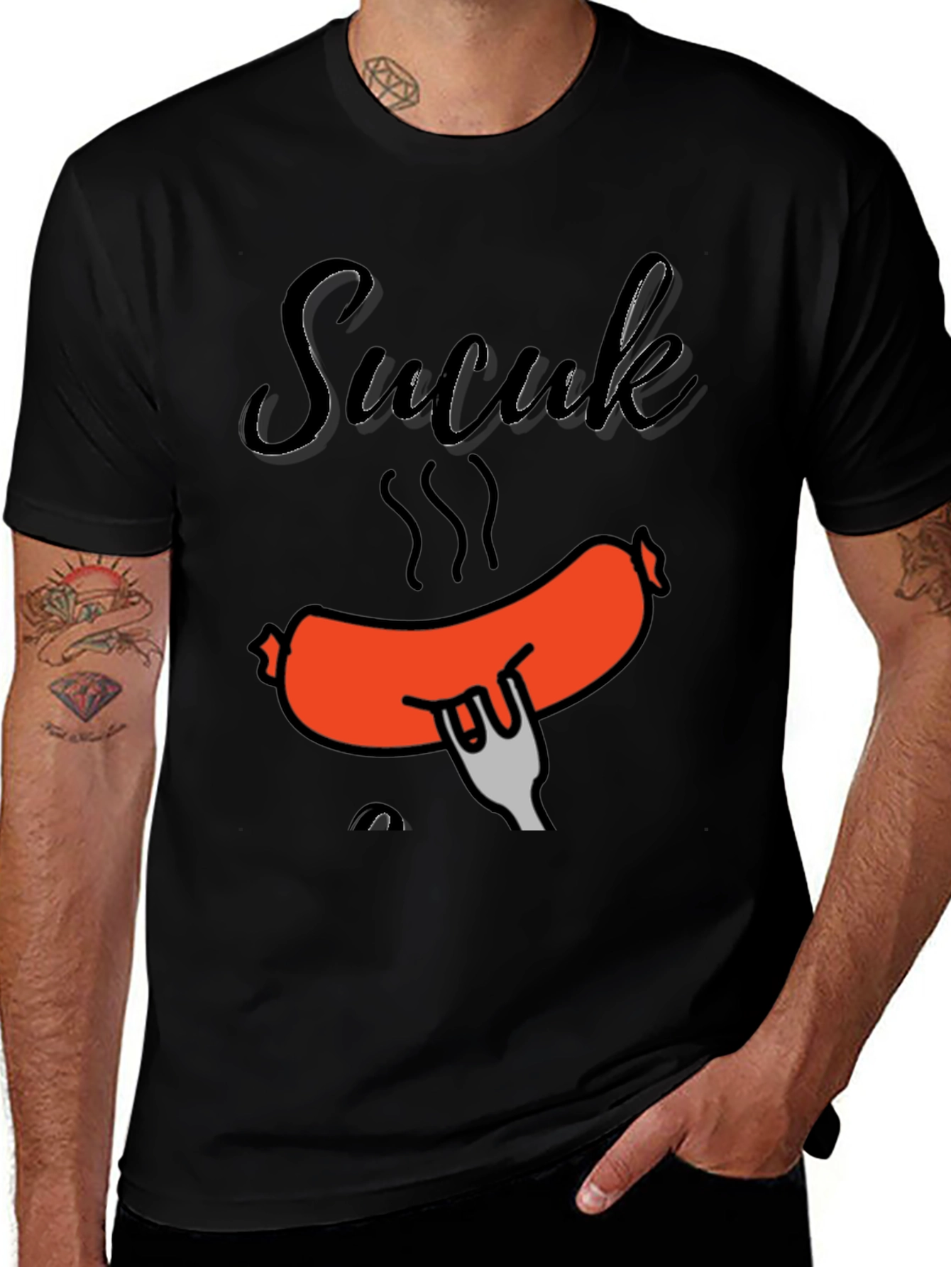 Sucuk Sausage Graphic T-Shirt - Foodie Tee