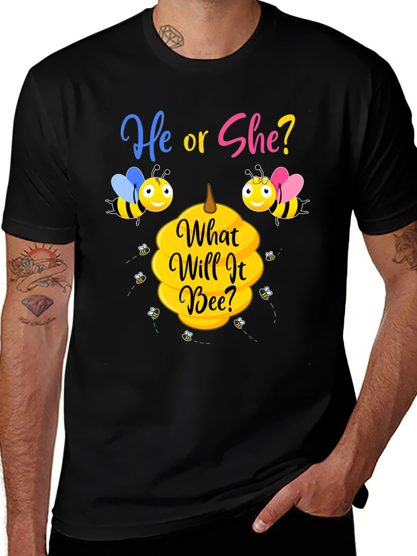 Variant 28 of He or She Bee Gender Reveal T-Shirt