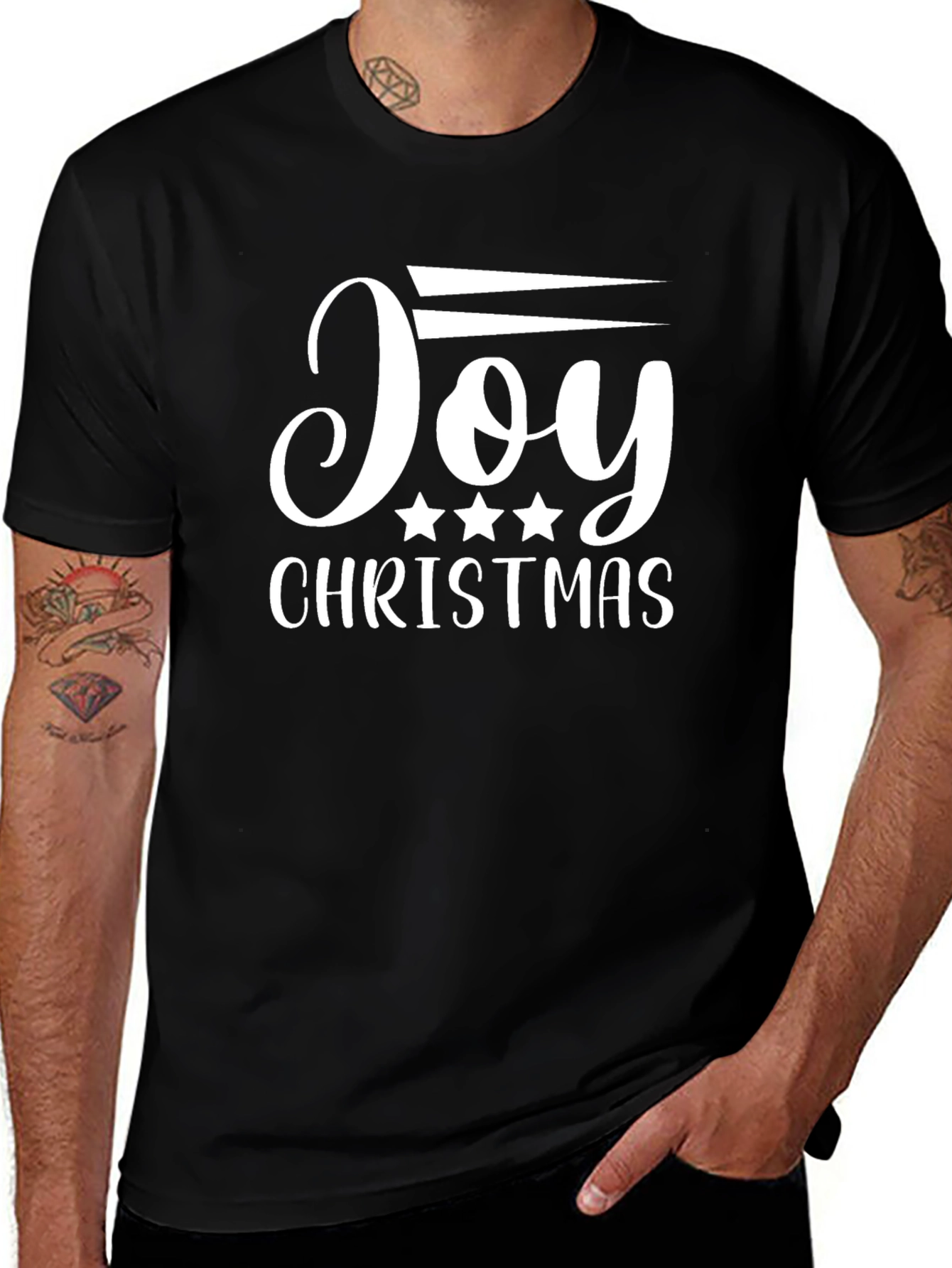 Joy Christmas Graphic T-Shirt - Holiday Season Apparel