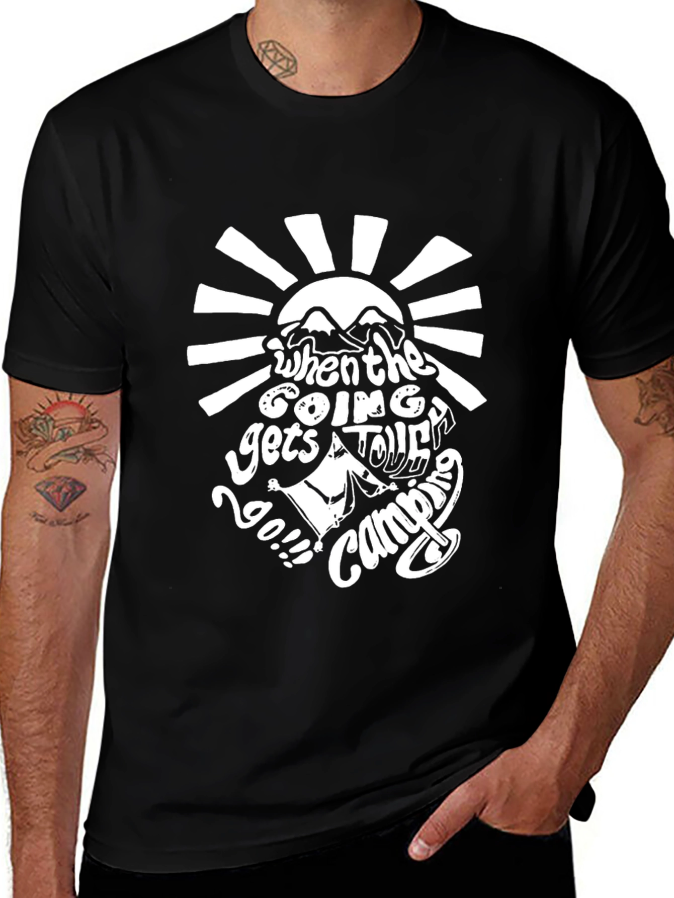Variant 20 of Camping Adventure T-Shirt - When The Going Gets Tough