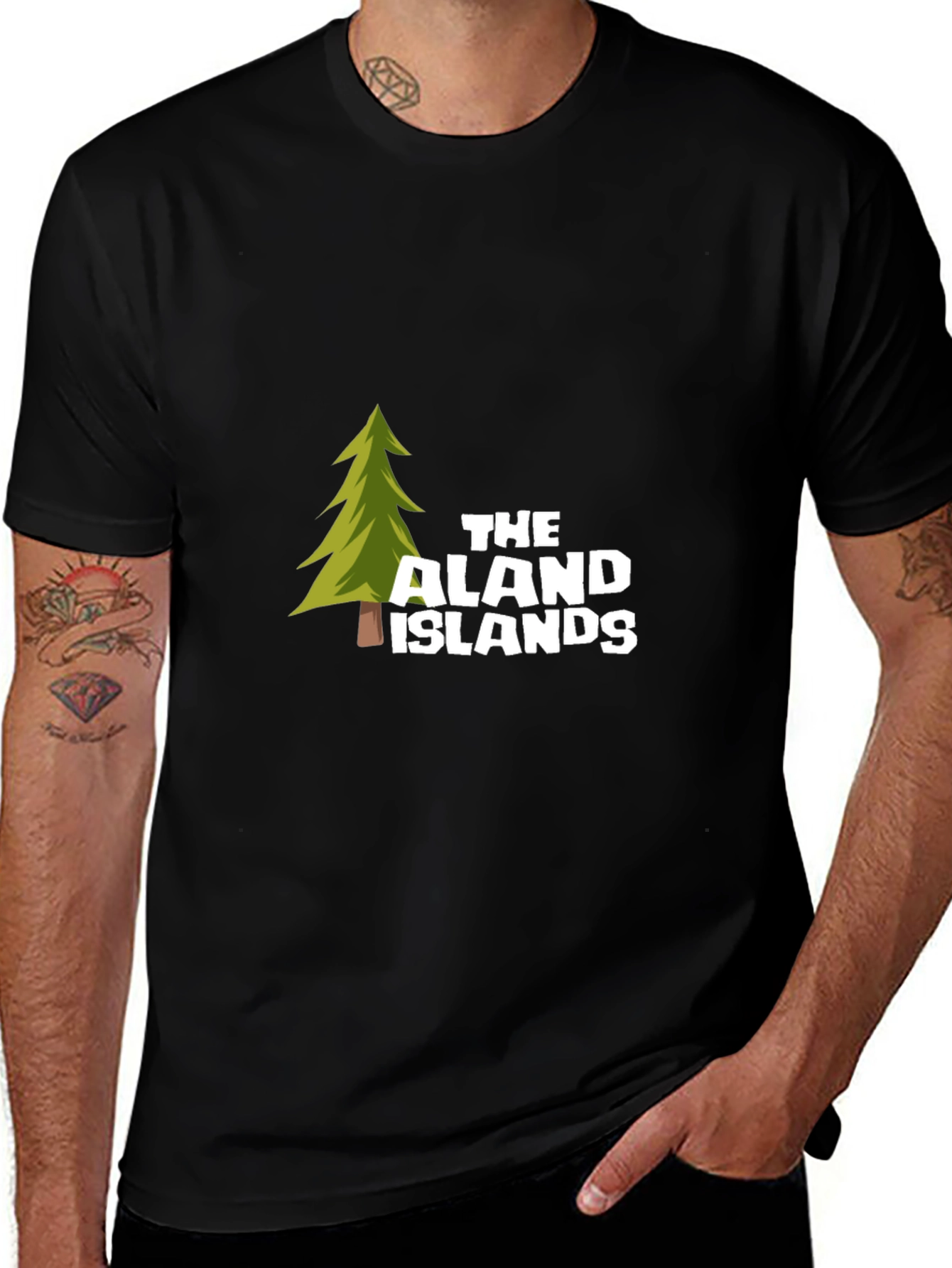 Variant 27 of The Aland Islands Graphic Tee - Black Cotton Blend