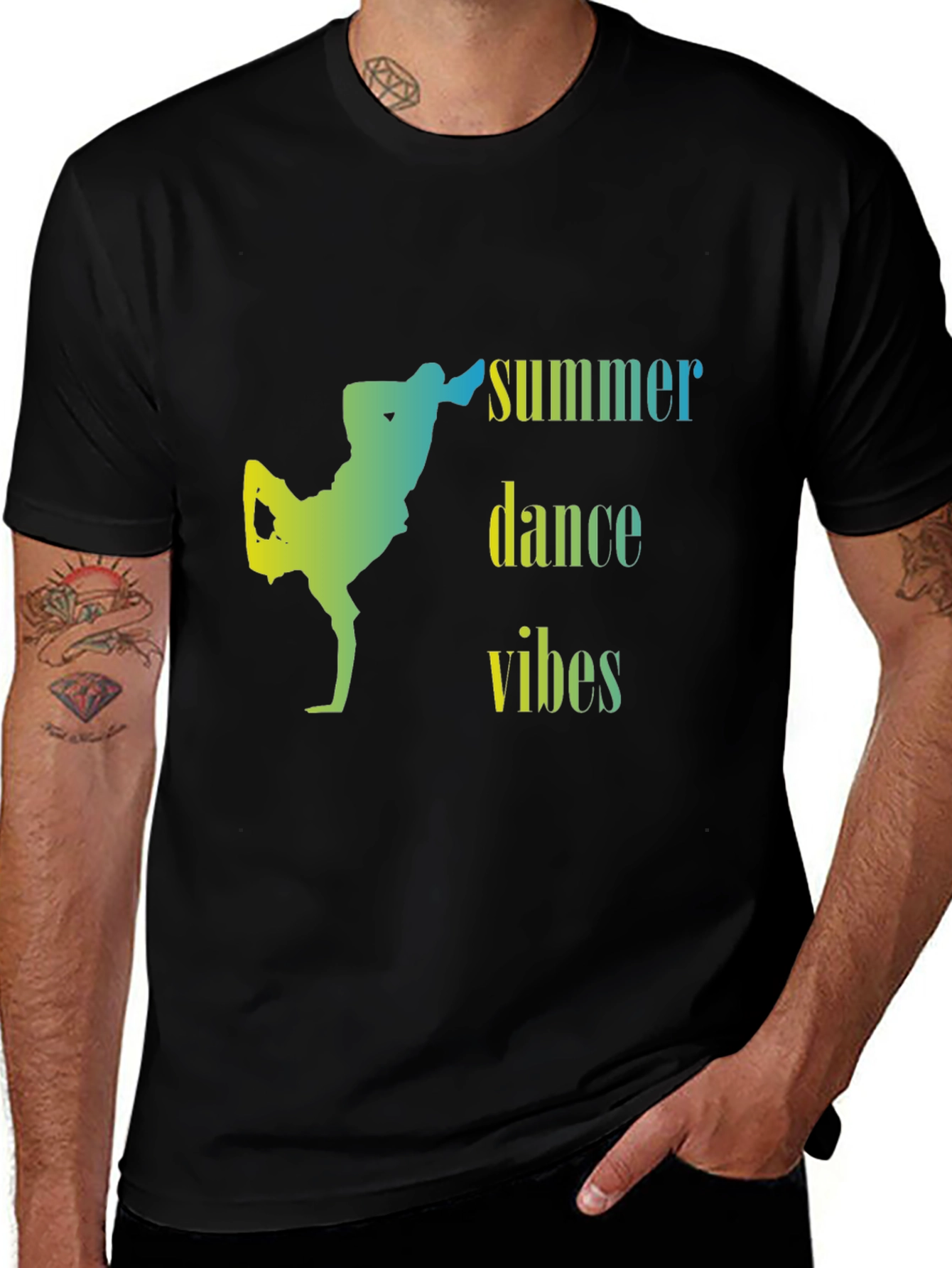 Variant 14 of Summer Dance Vibes Black T-Shirt