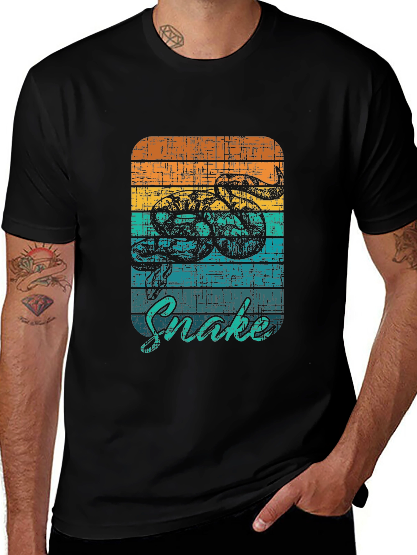 Variant 6 of Retro Snake T-Shirt - Vintage Style Graphic Tee