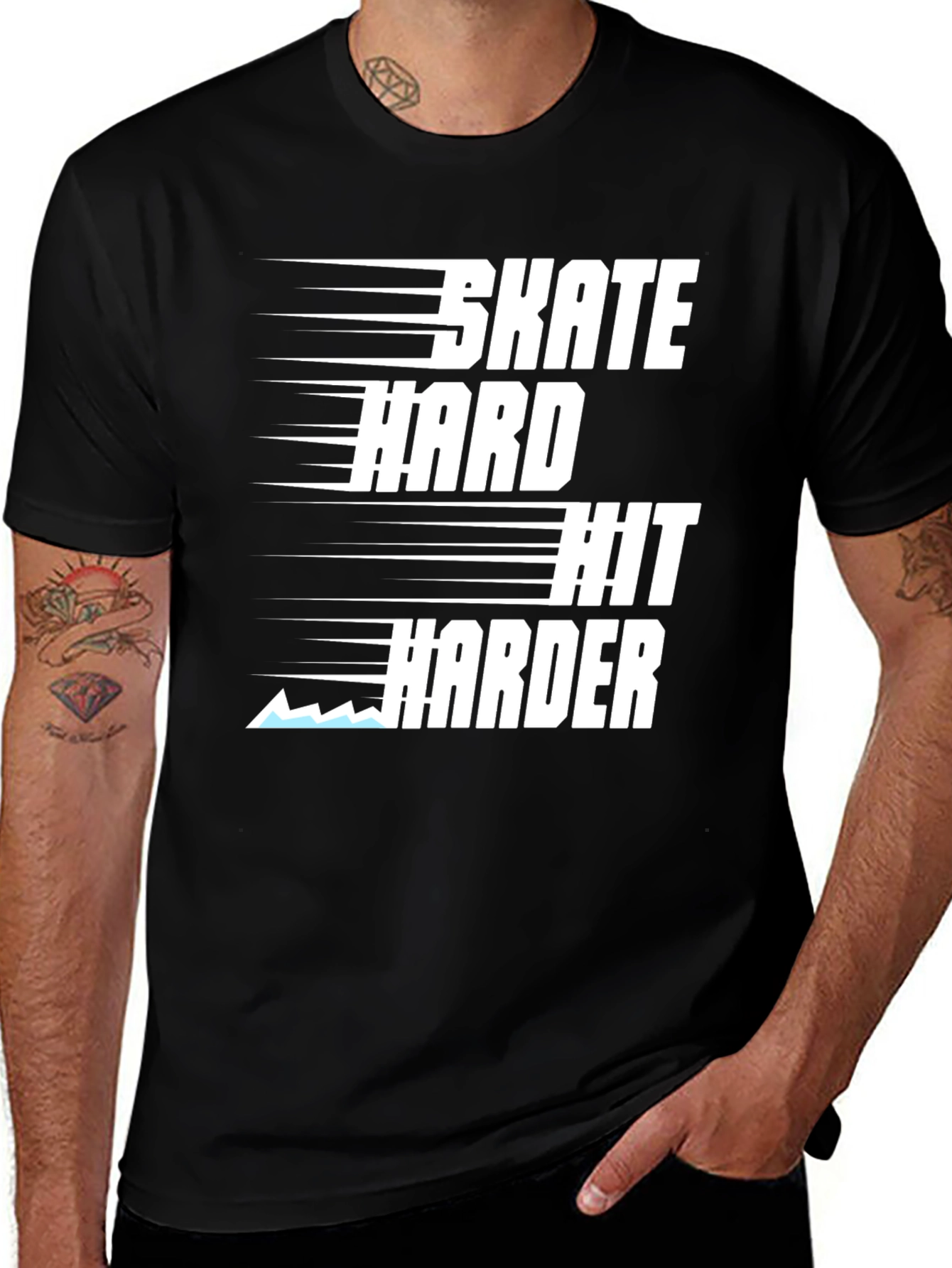 Variant 20 of Skate Hard Hit Harder Graphic Tee