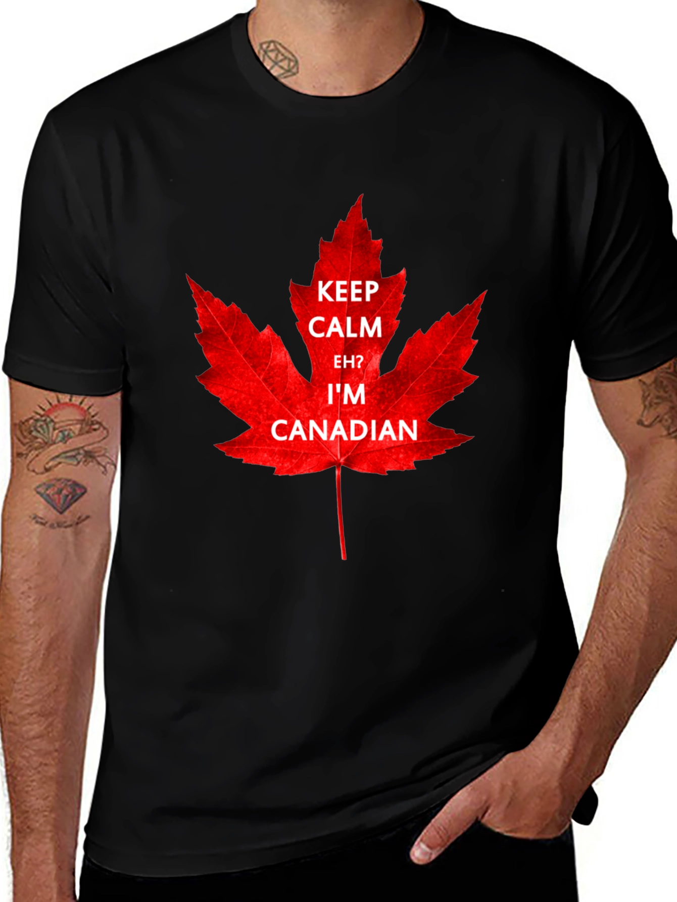 Keep Calm I'm Canadian Maple Leaf T-Shirt