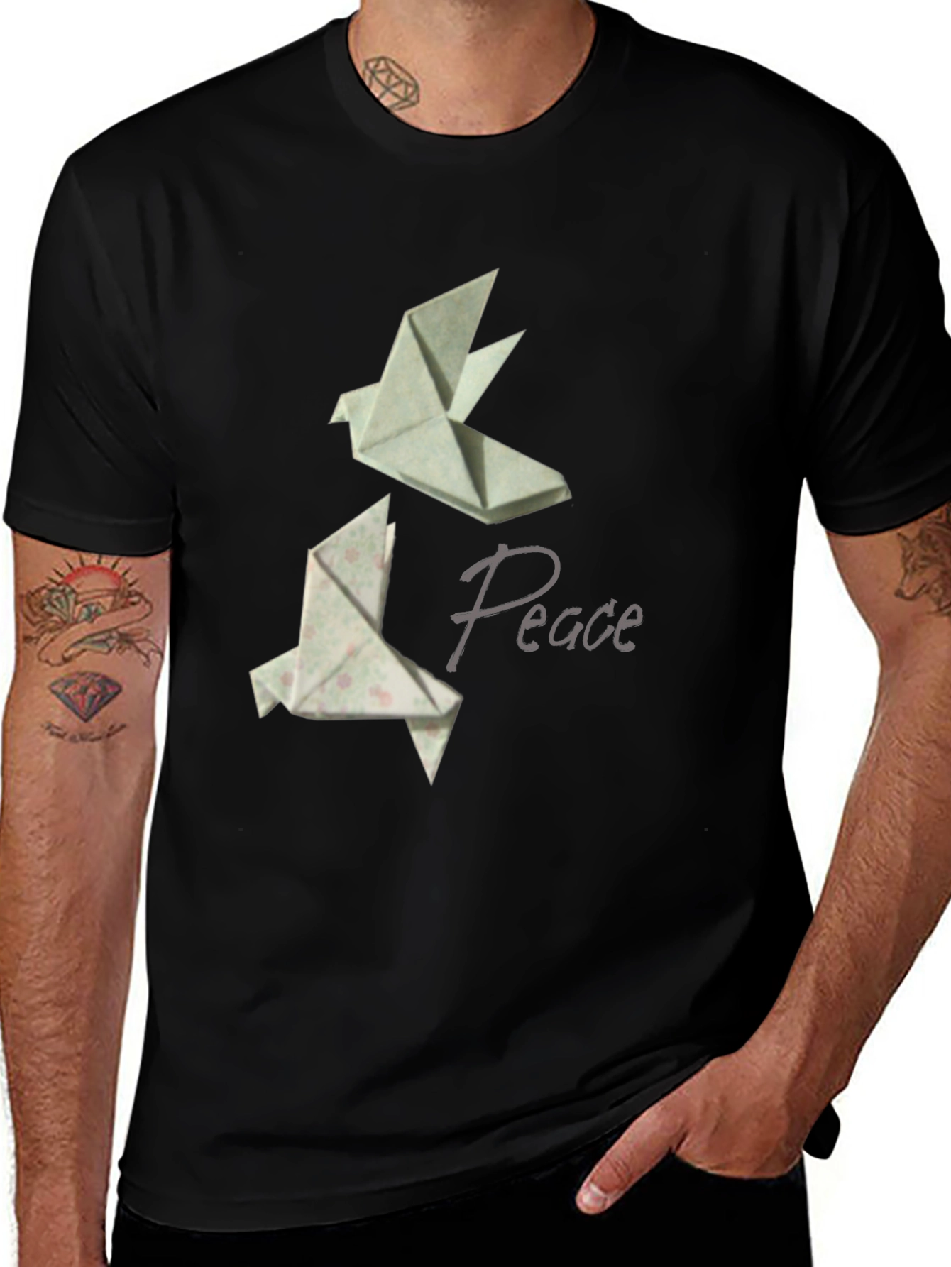 Variant 2 of Peace Dove Origami T-Shirt - Unisex Soft Cotton Tee