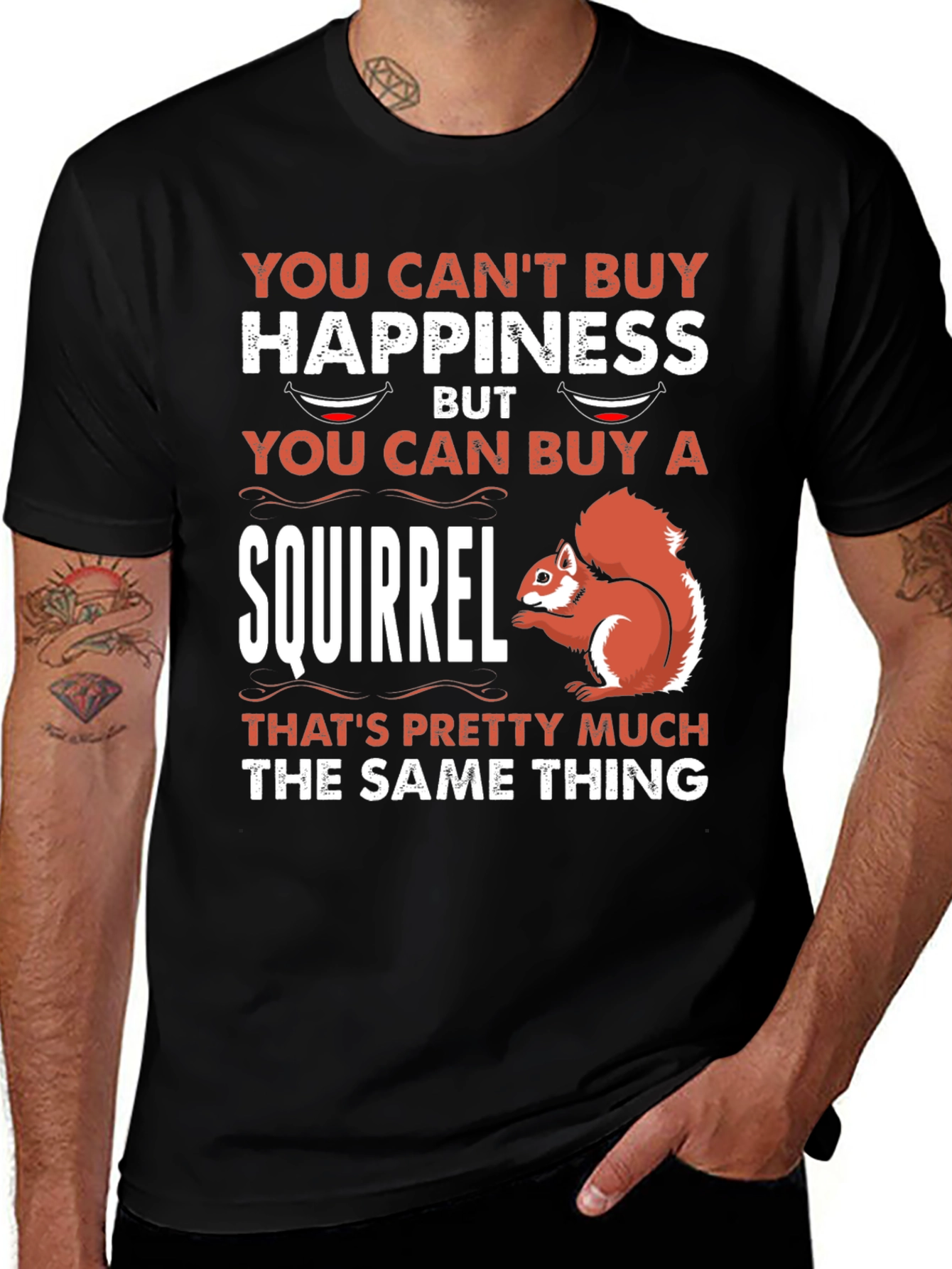 Variant 9 of Funny Squirrel T-Shirt - Buy Happiness!