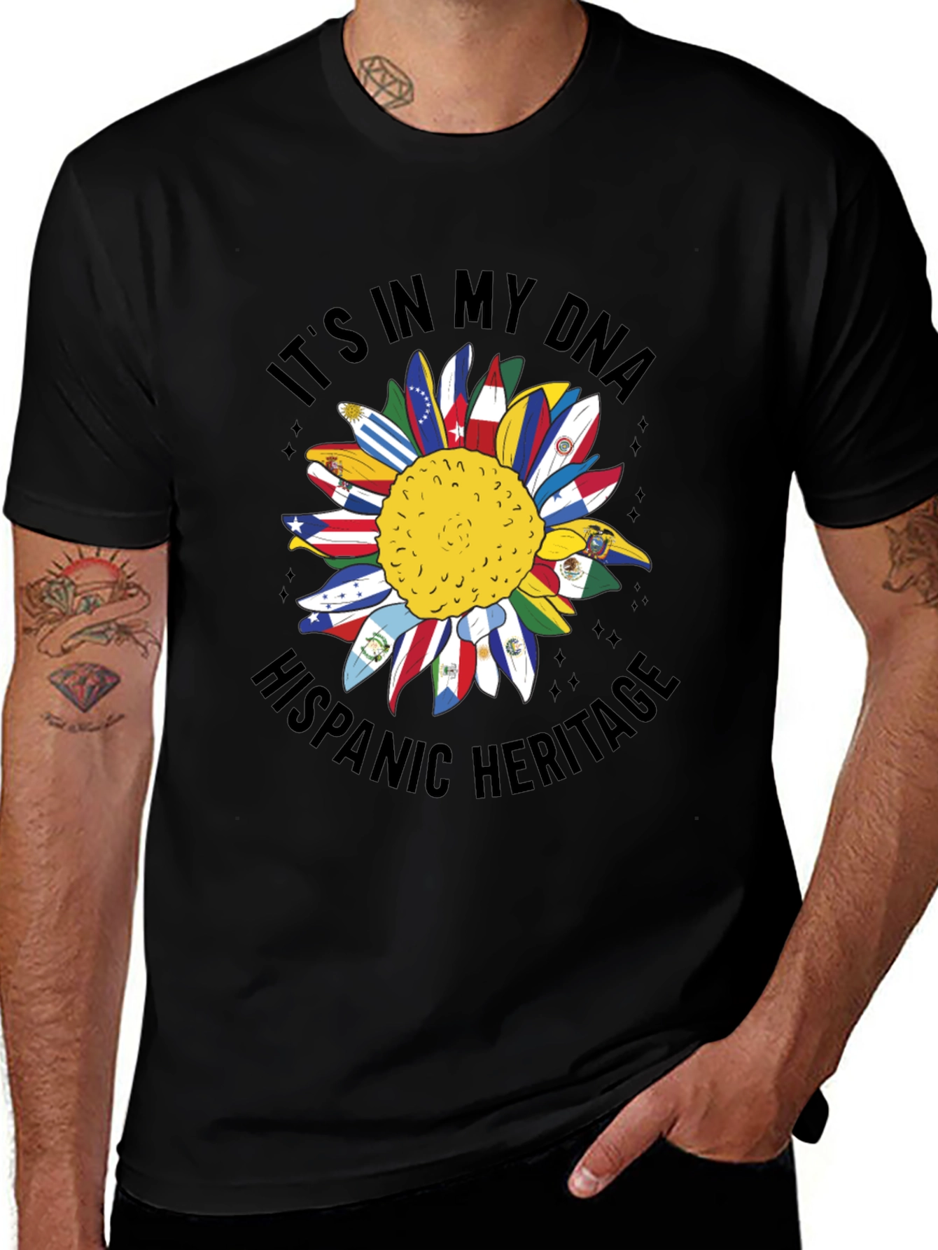 Hispanic Heritage Flower T-Shirt - Unisex