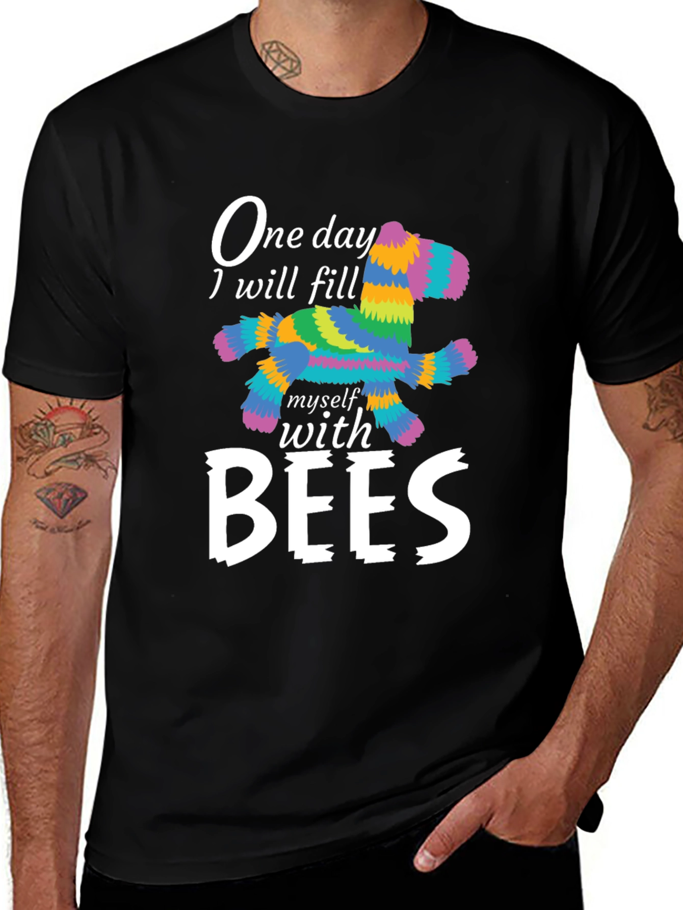Variant 18 of One Day I Will Fill Myself With Bees Humor T-Shirt