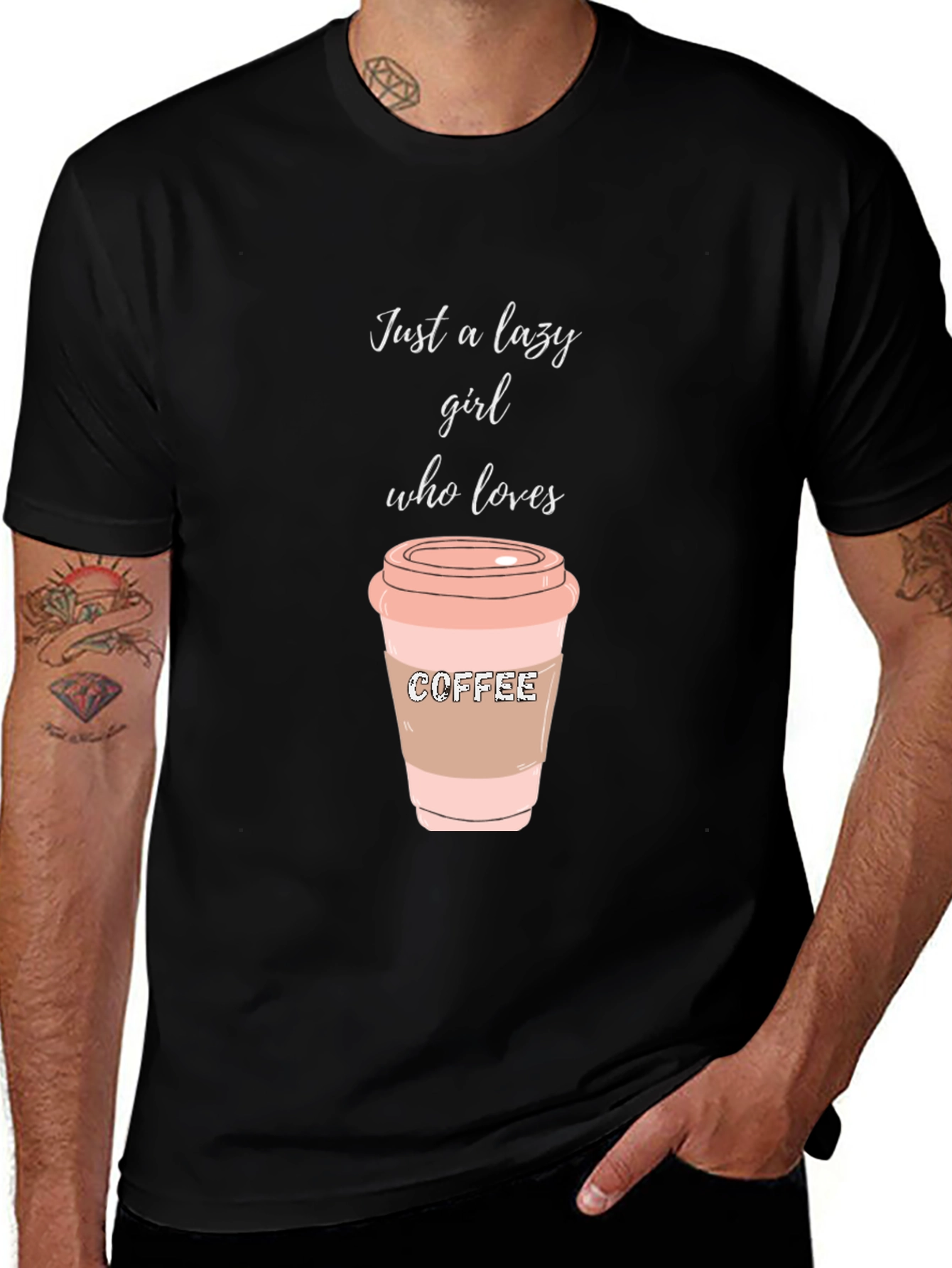 Variant 7 of Lazy Girl Coffee Lover T-Shirt