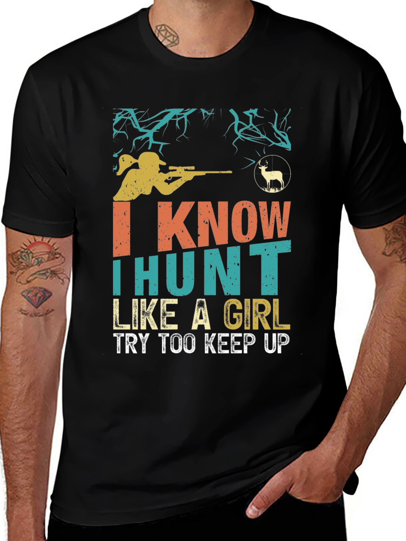 Variant 15 of I Hunt Like a Girl T-Shirt