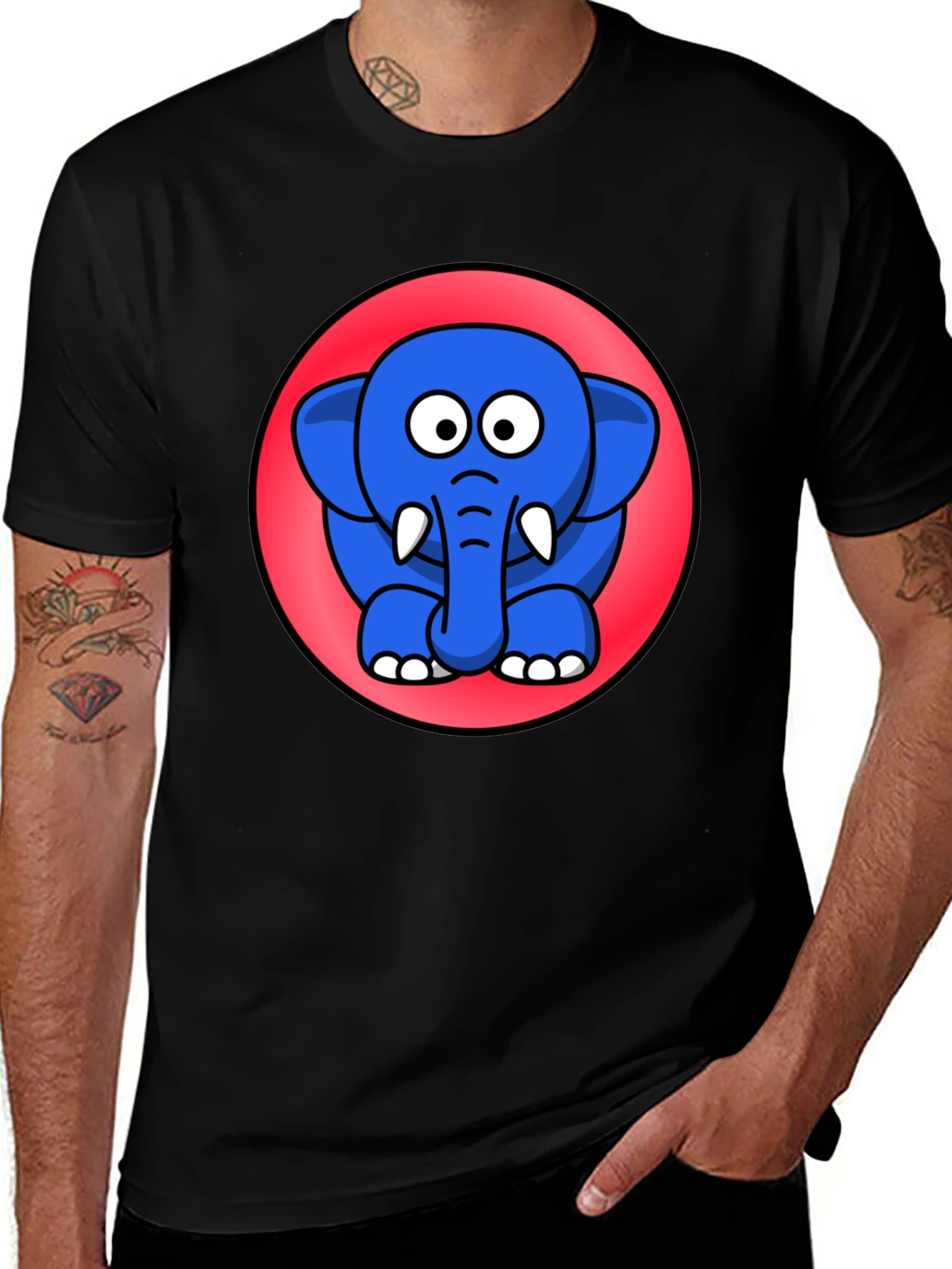 Variant 3 of Cute Cartoon Elephant T-Shirt