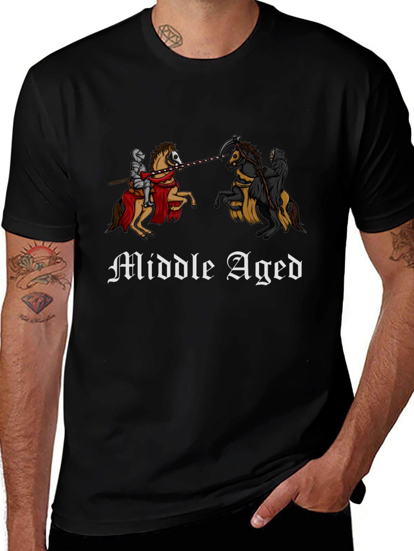 Variant 29 of Middle Aged Joust T-Shirt