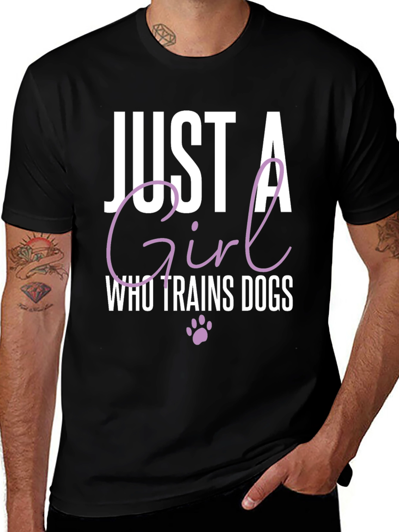 Variant 16 of Dog Trainer Tee - "Just a Girl Who Trains Dogs"